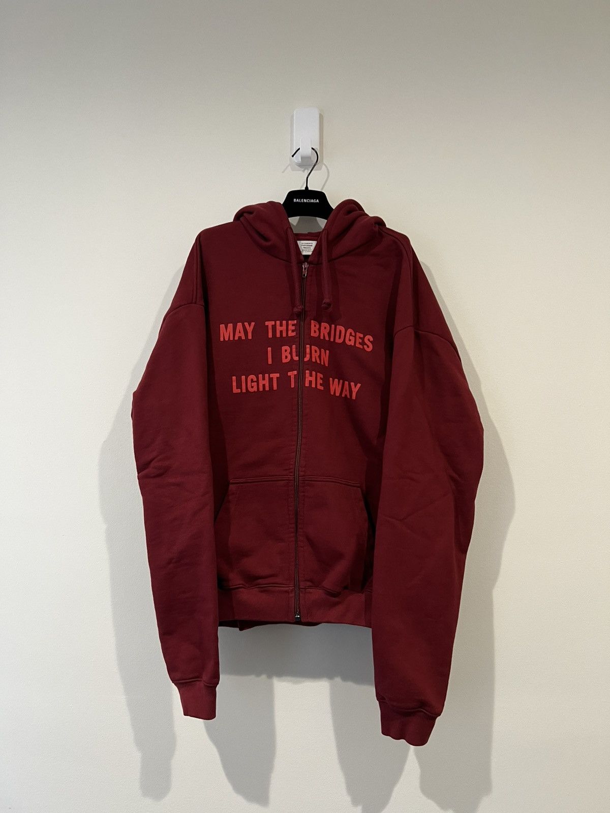 Vetements Vetements May The Bridges Antwerpen Zip Up Hoodie AW17