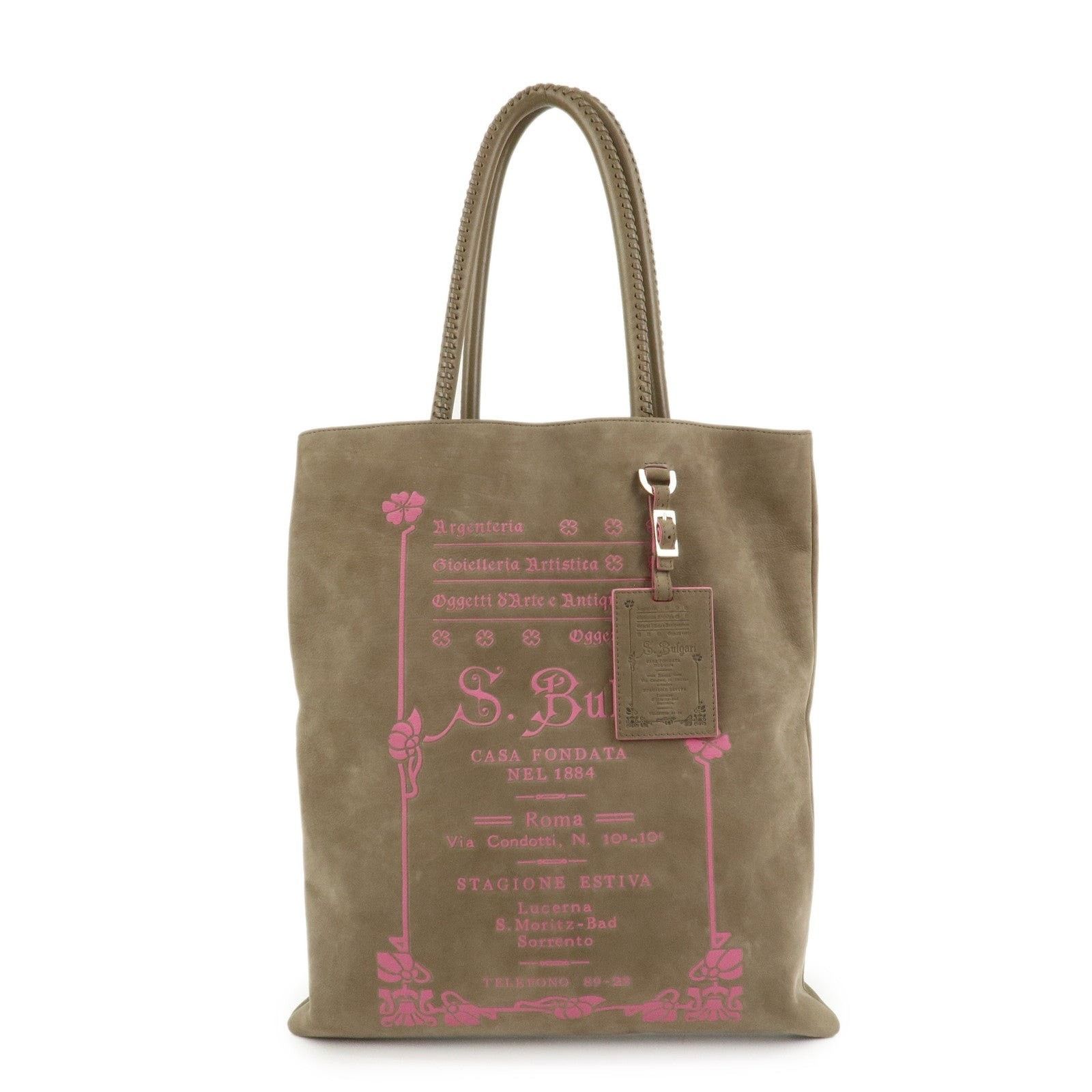 Bvlgari Bvlgari Collezione Suede Tote Tan Size ONE SIZE - 1 Thumbnail