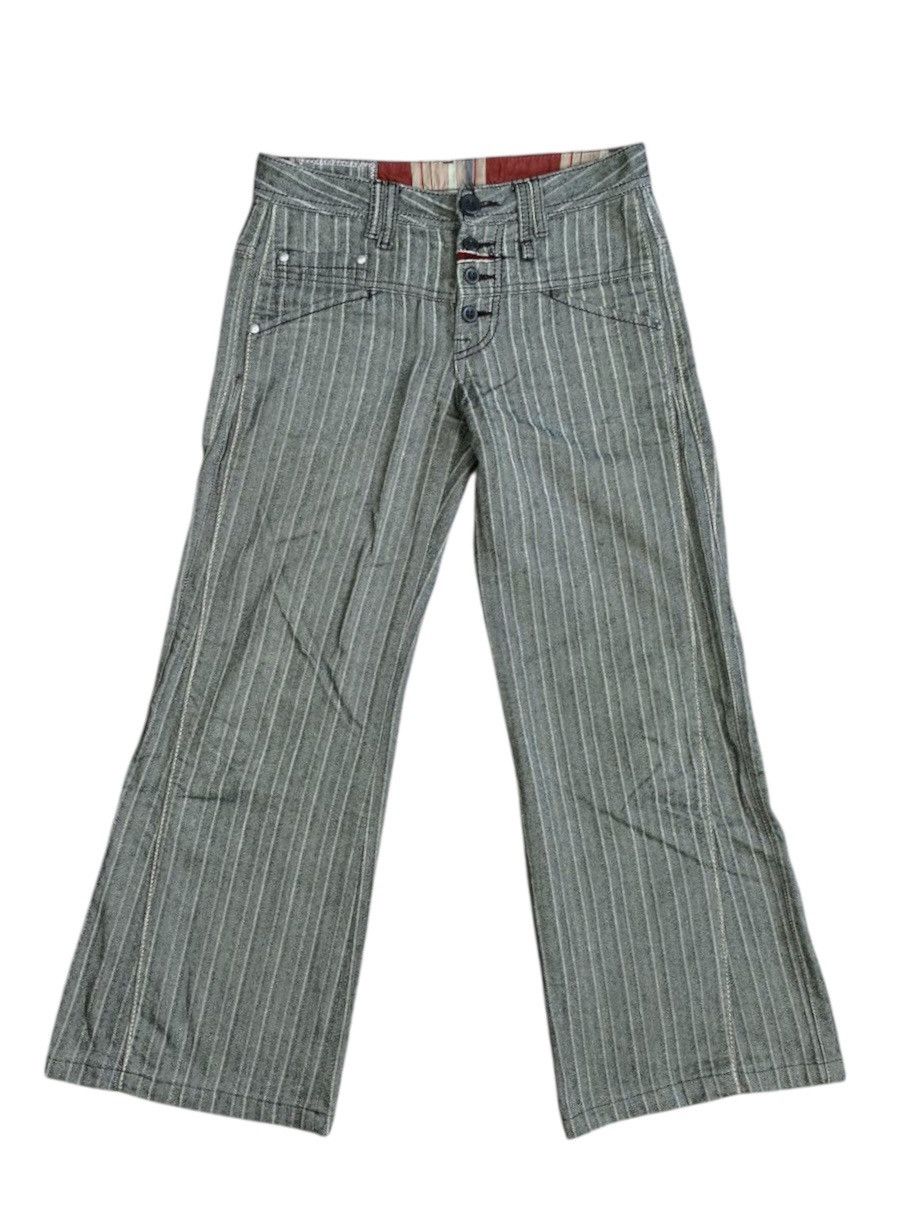 2000's Marithe+Francois Girbaud Stripped Grey Relaxed Pants