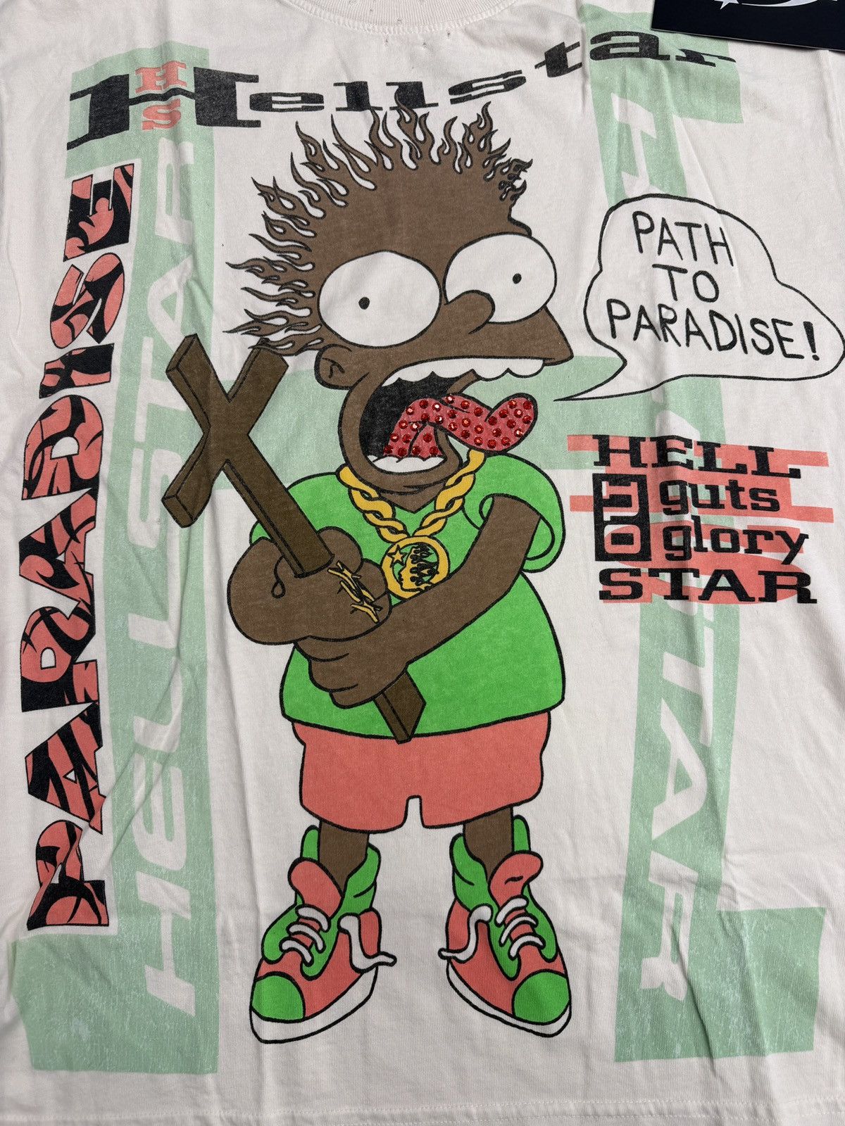 HELLSTAR Hellstar Cartoon Cross T-shirt Size US S / EU 44-46 / 1 - 2 Thumbnail