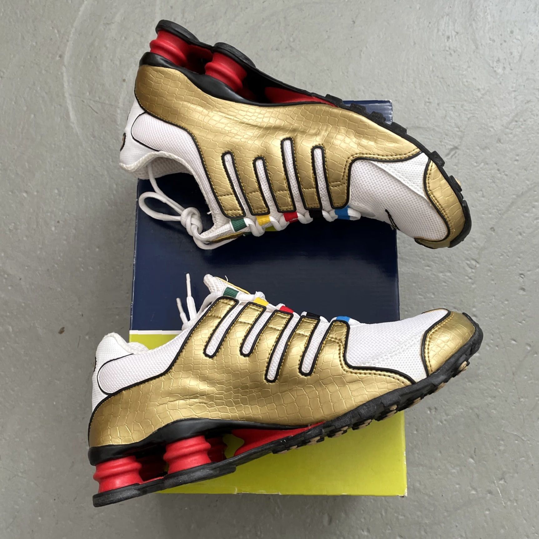 Nike Nike Shox NZ “Olympic” Sneakers Men 9.5 Multicolor 2004 309739-161 Retro Hip Hop RARE Size US 10 / EU 43 - 3 Thumbnail
