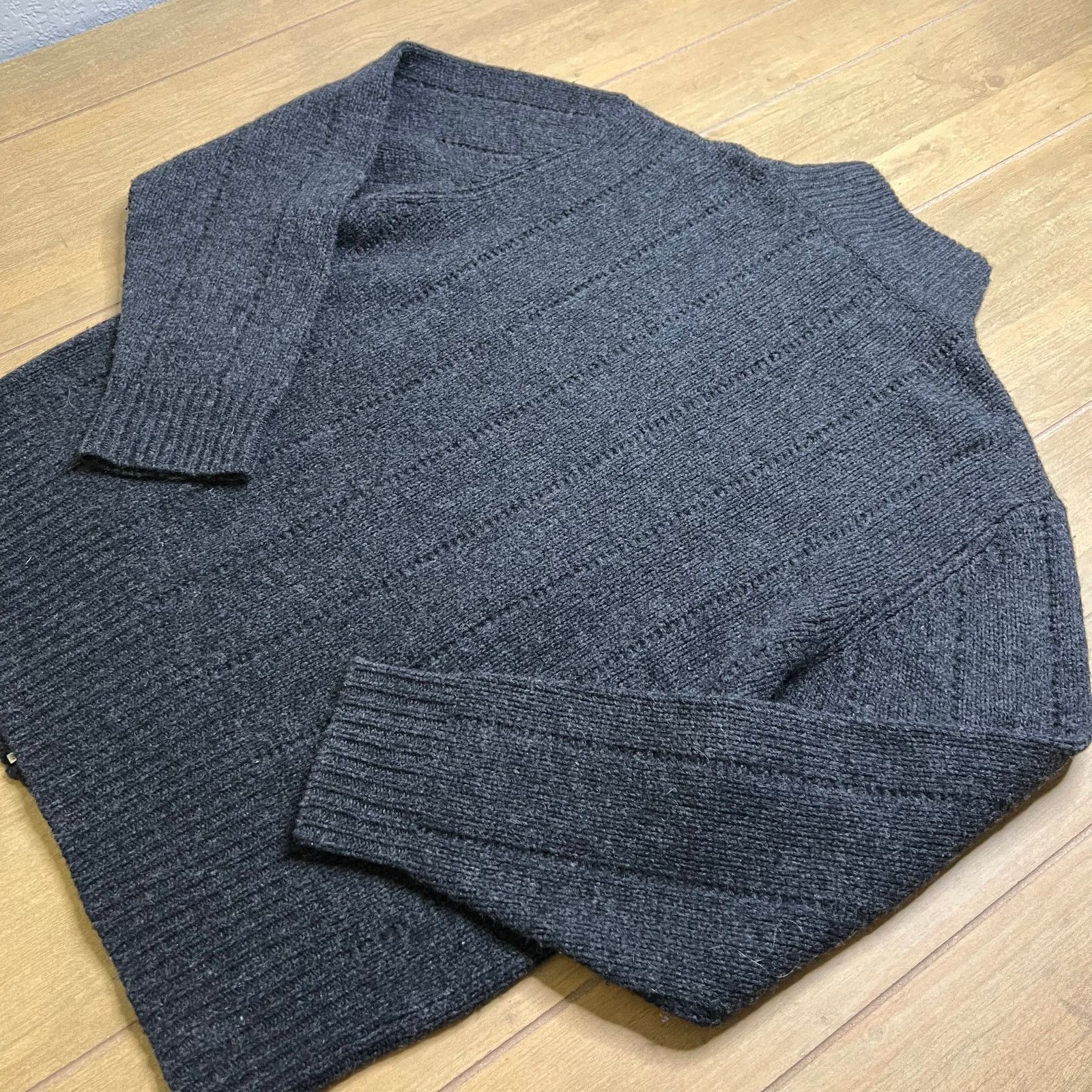 Vintage Heather Tweed Lambswool Sweater Full Zip Gray XL Mens Size US XL / EU 56 / 4 - 5 Thumbnail