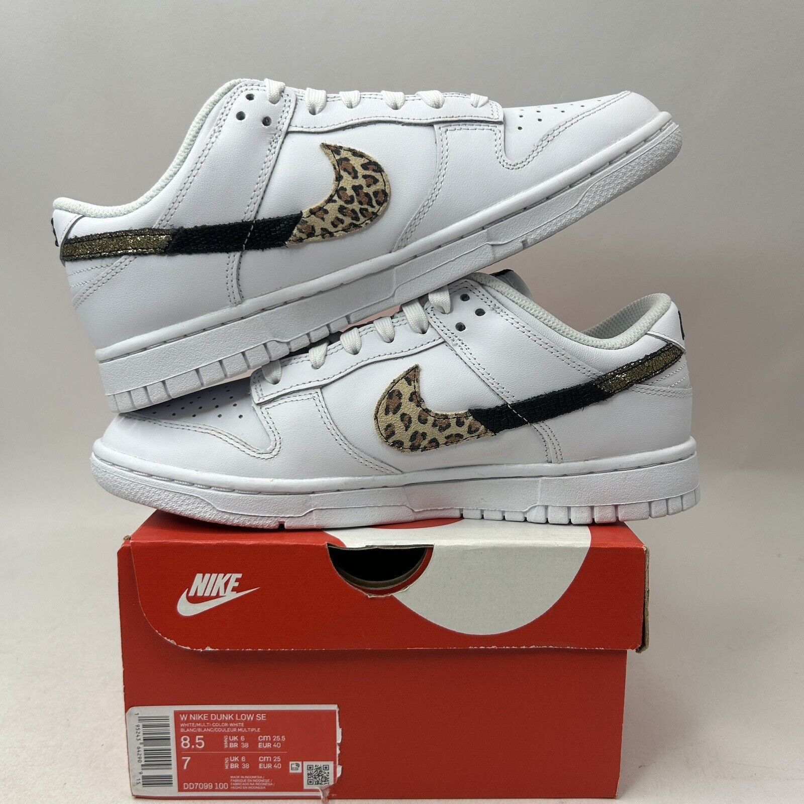 Nike Nike Dunk Low SE WMNS “Primal White Leopard” 2024 Size US 8.5 / IT 38.5 - 3 Thumbnail