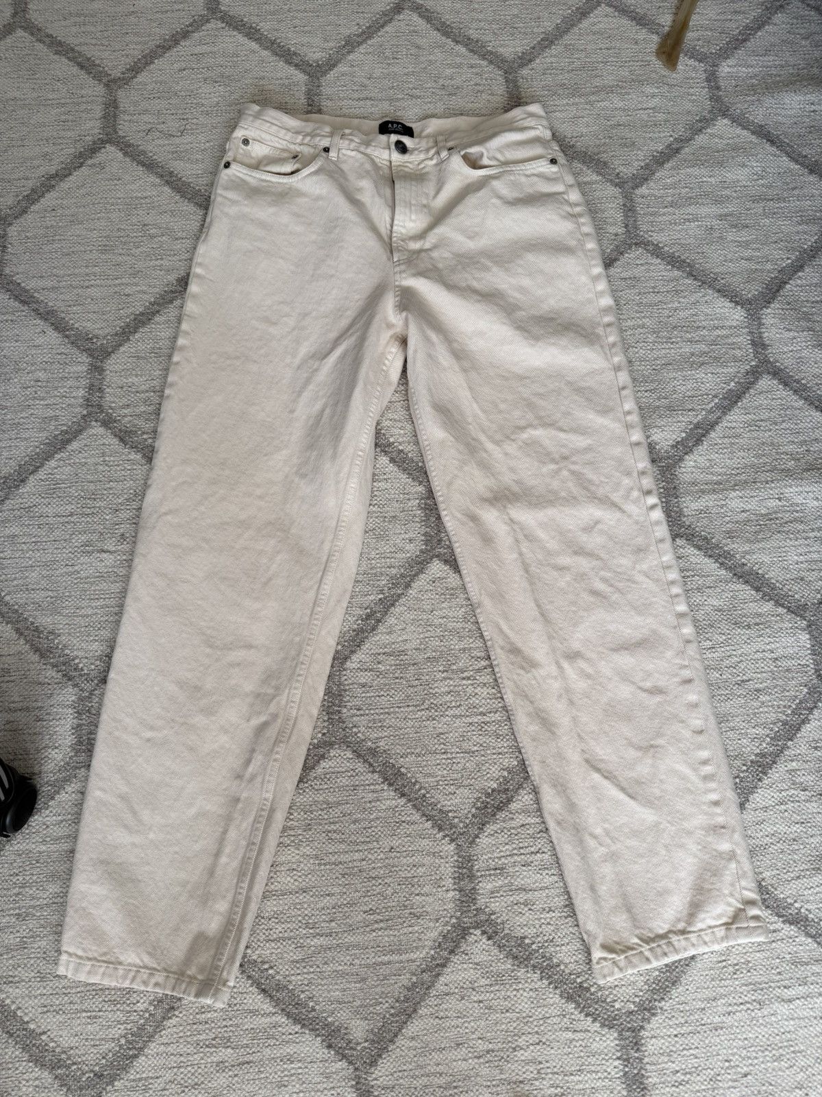 A.P.C. APC Martin 32 waist cream jeans Size US 32 / EU 48 - 1 Thumbnail