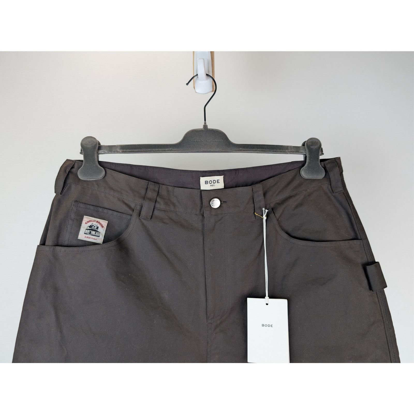 Bode o1rshd1 Waxed Cotton Knolly Brook Trousers in Brown Size US 38 / EU 54 - 3 Thumbnail
