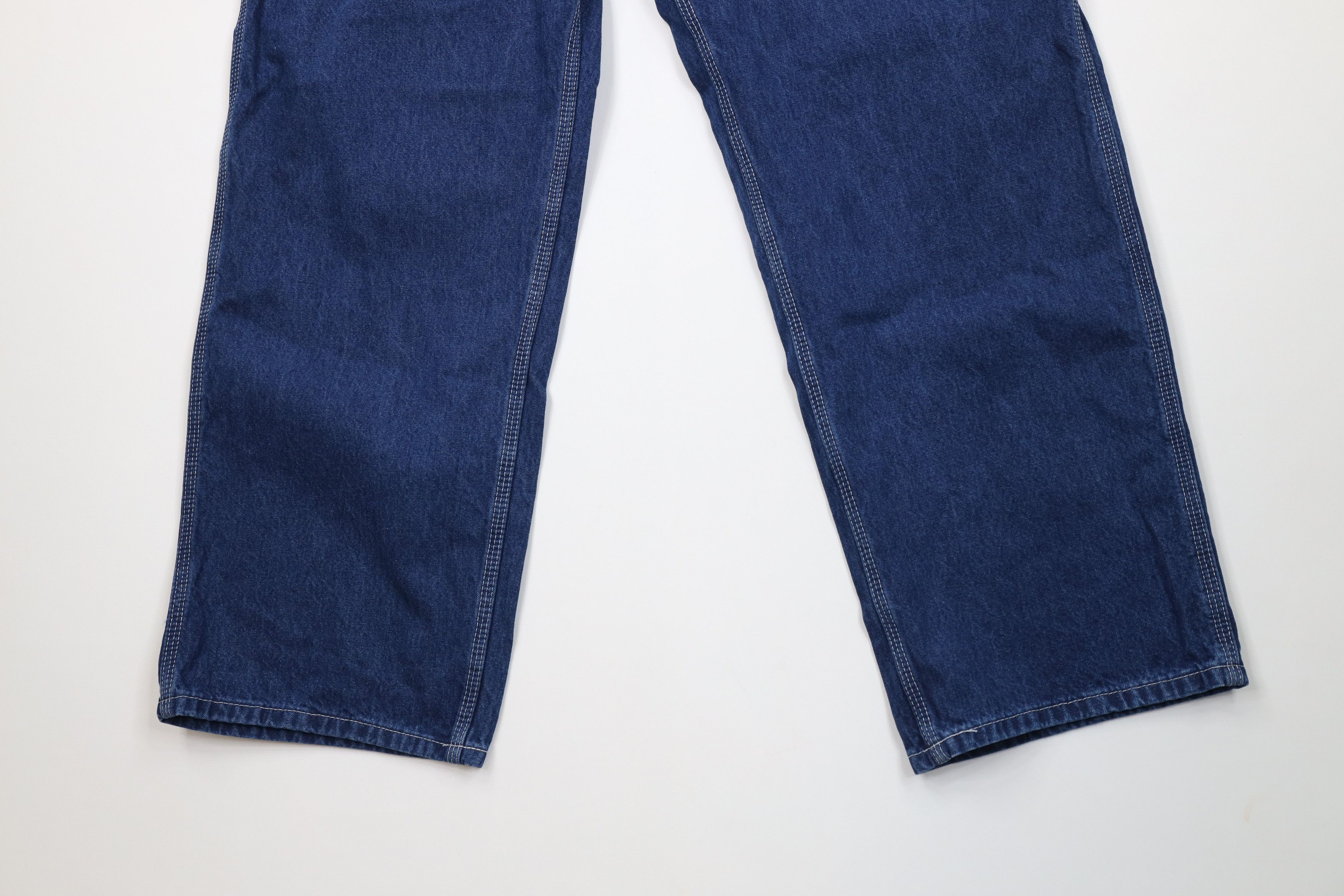 Carhartt Vintage Y2K Carhartt Spell Out Wide Leg Dungaree Jeans Blue Size US 38 / EU 54 - 4 Thumbnail
