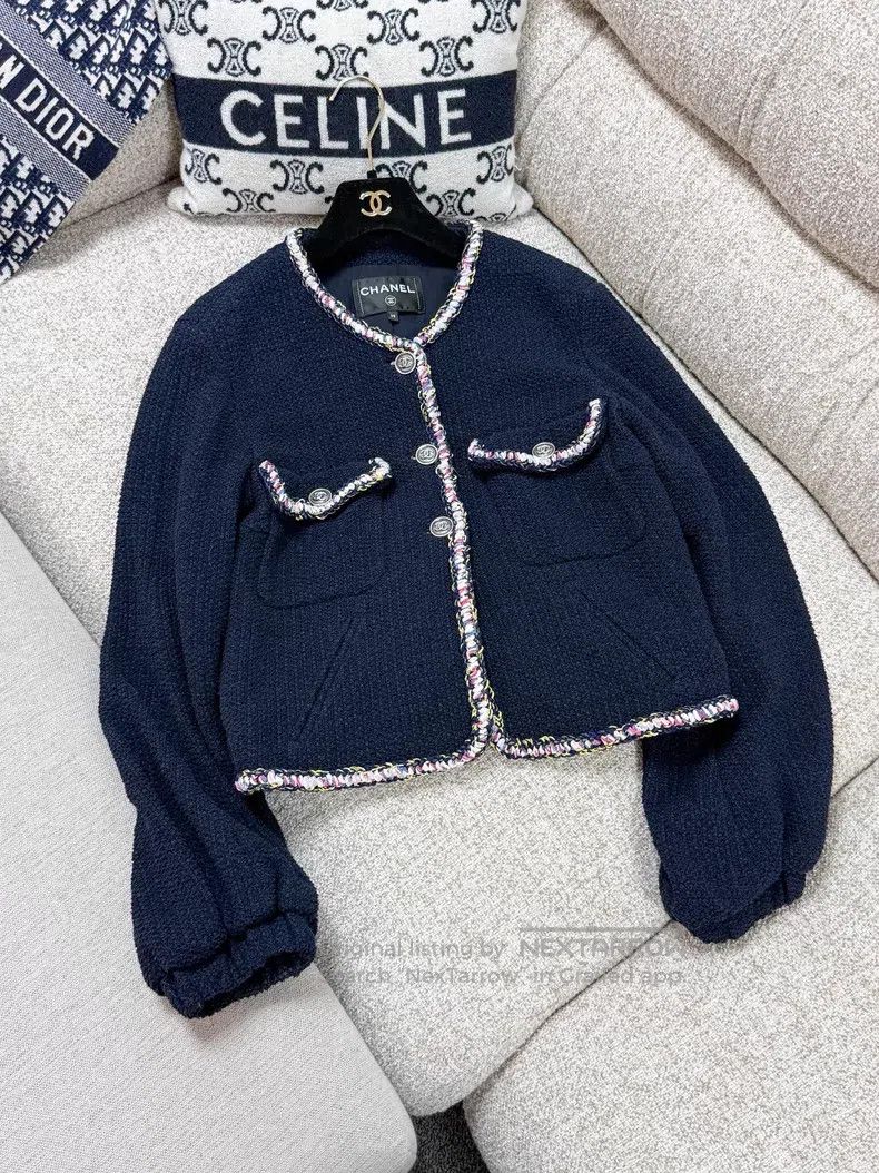Chanel Chanel Colorful rolled-edged lantern sleeve tweed long-sle Size XS / US 0-2 / IT 36-38 - 2 Thumbnail