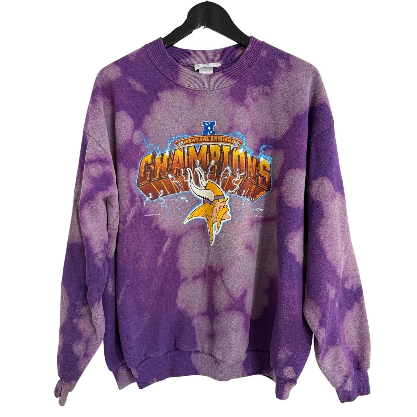 NFL Bleach-Dyed Minnesota Vikings Crewneck Sweatshirt Size XL Size US XL / EU 56 / 4 - 1 Thumbnail