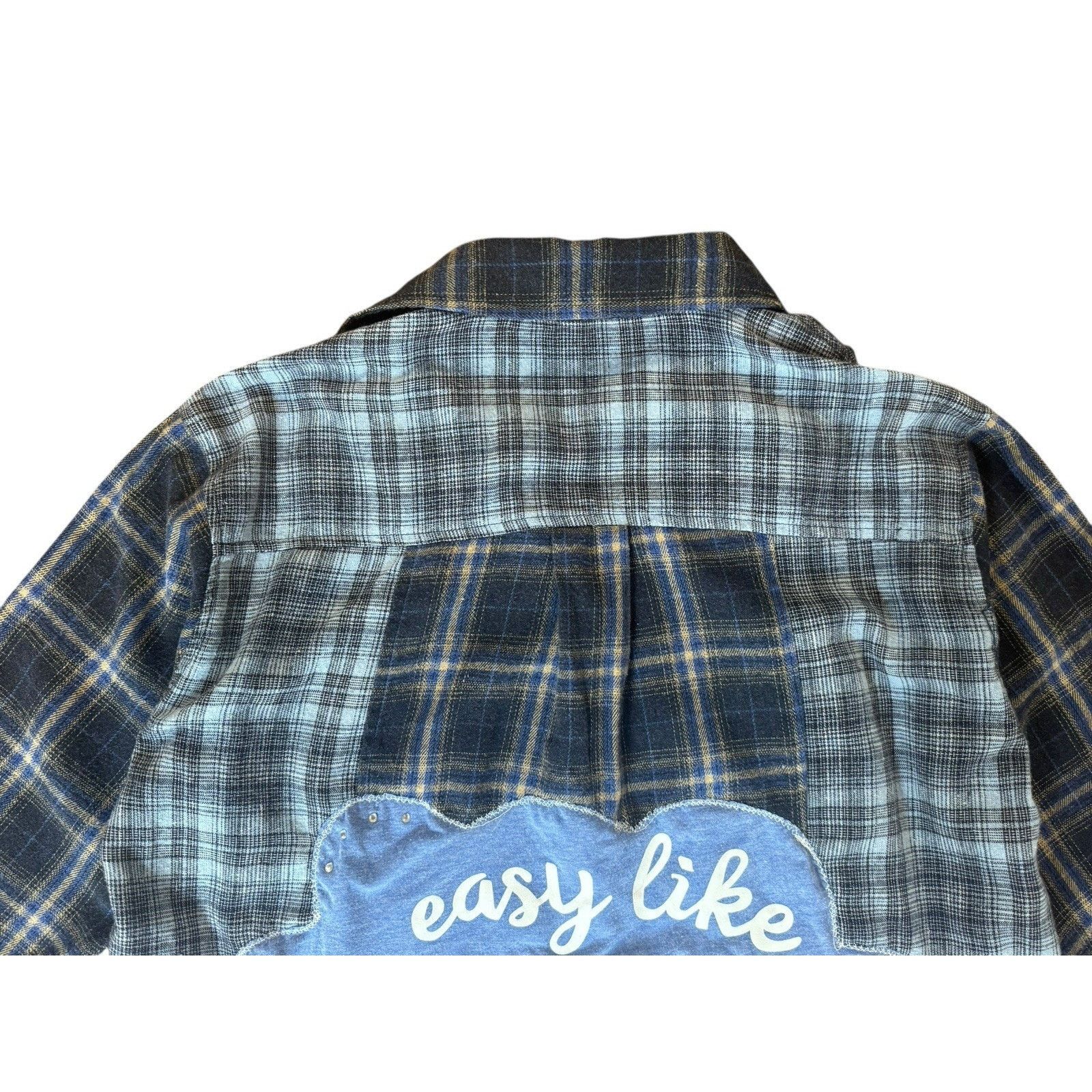 Other LIONEL RICHIE Sunday Morning Upcycled Flannel Vintage Retro Size S / US 4 / IT 40 - 7 Thumbnail