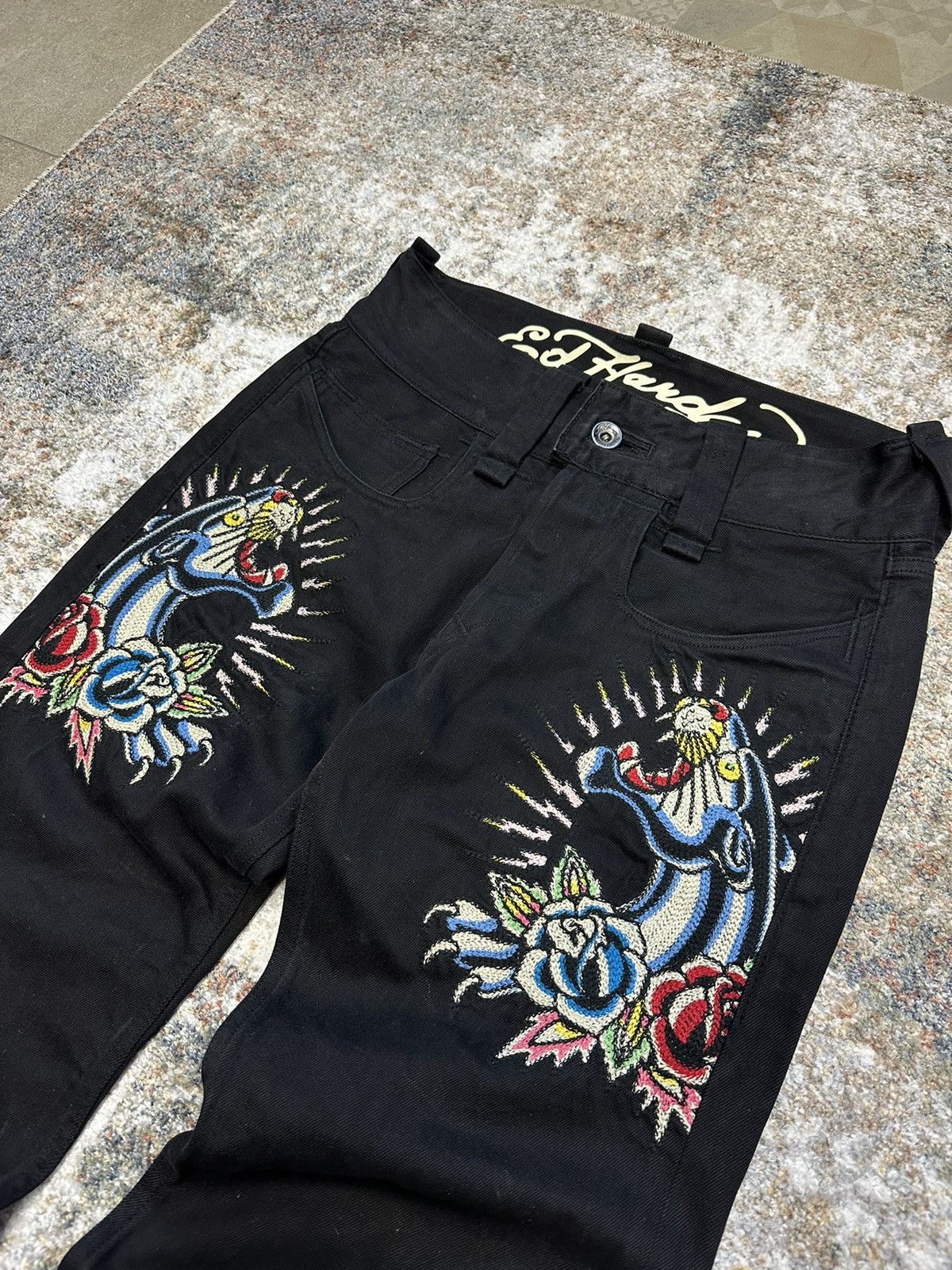🔥 Very Rare Ed Hardy Pantera Jeans By Christian Audiger