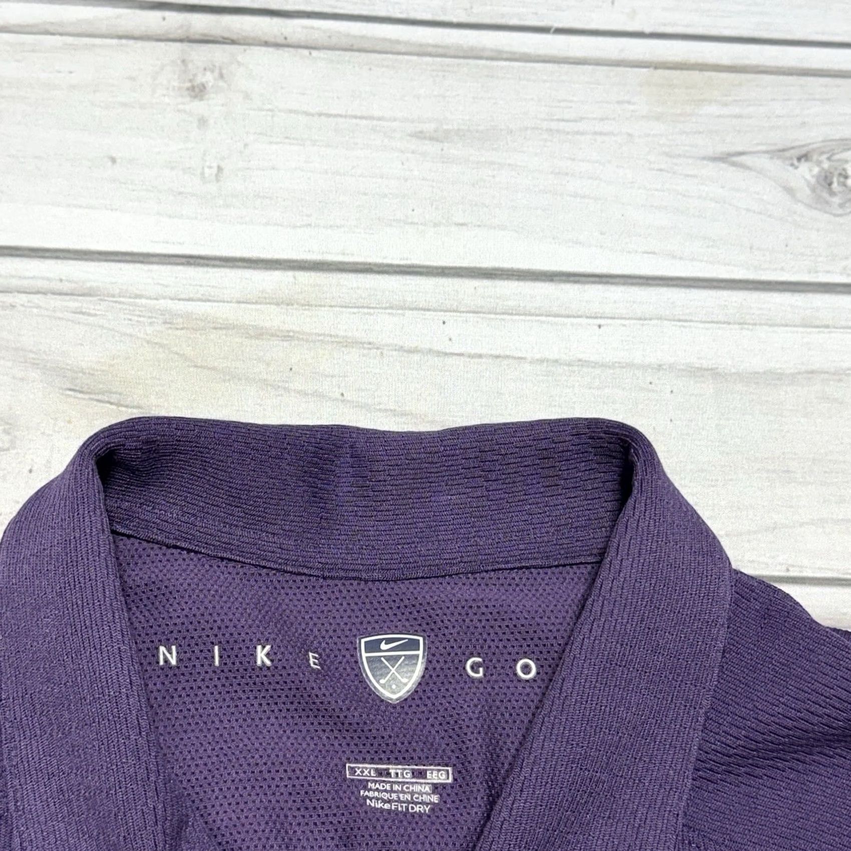 Nike VINTAGE Nike Golf Polo Shirt Mens XXL Purple Short Sleeve Swoosh VTG 90s Y2K Size US XXL / EU 58 / 5 - 3 Thumbnail