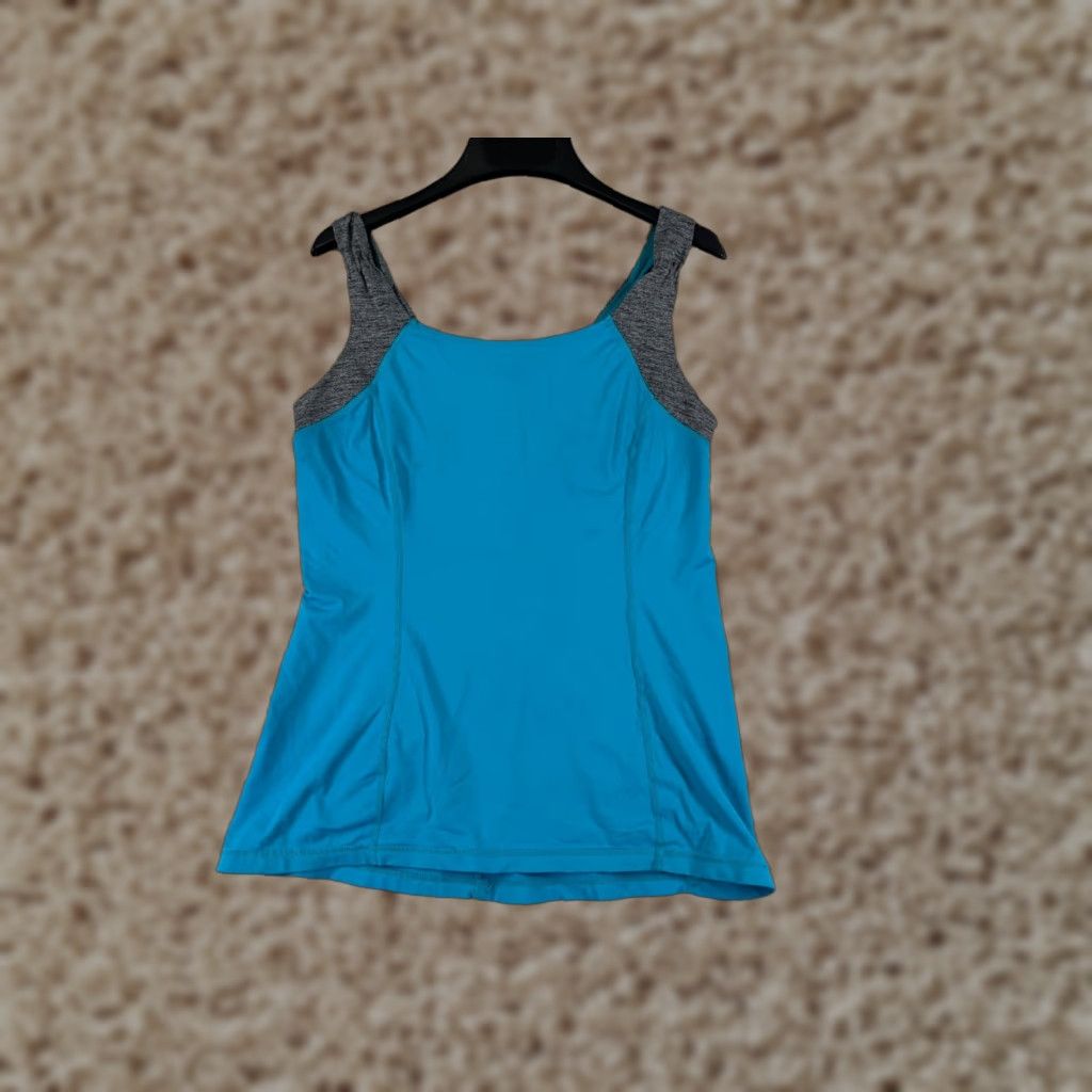 Lululemon Lululemon Shirt Women 8 Blue Gray Rear Pocket Tank Sleeveless Gym Size M / US 6-8 / IT 42-44 - 1 Thumbnail