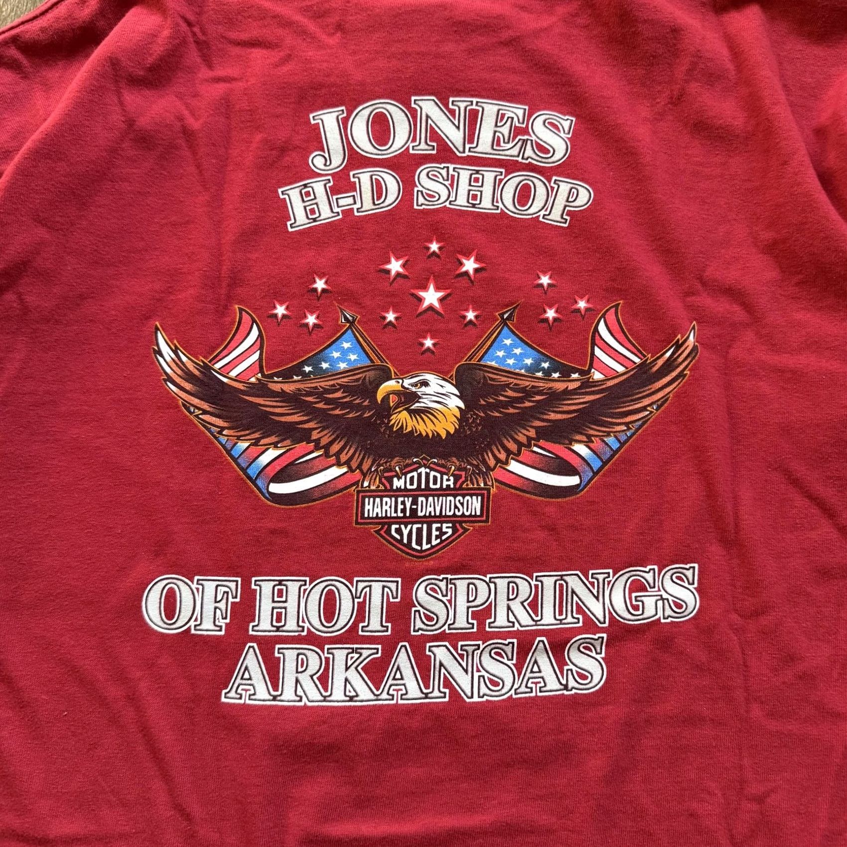 Harley Davidson VINTAGE Harley-Davidson Shirt Mens Large Red Eagle Biker Tee 90s Style Front Back Graphic Logo Shirt Size US L / EU 52-54 / 3 - 6 Thumbnail