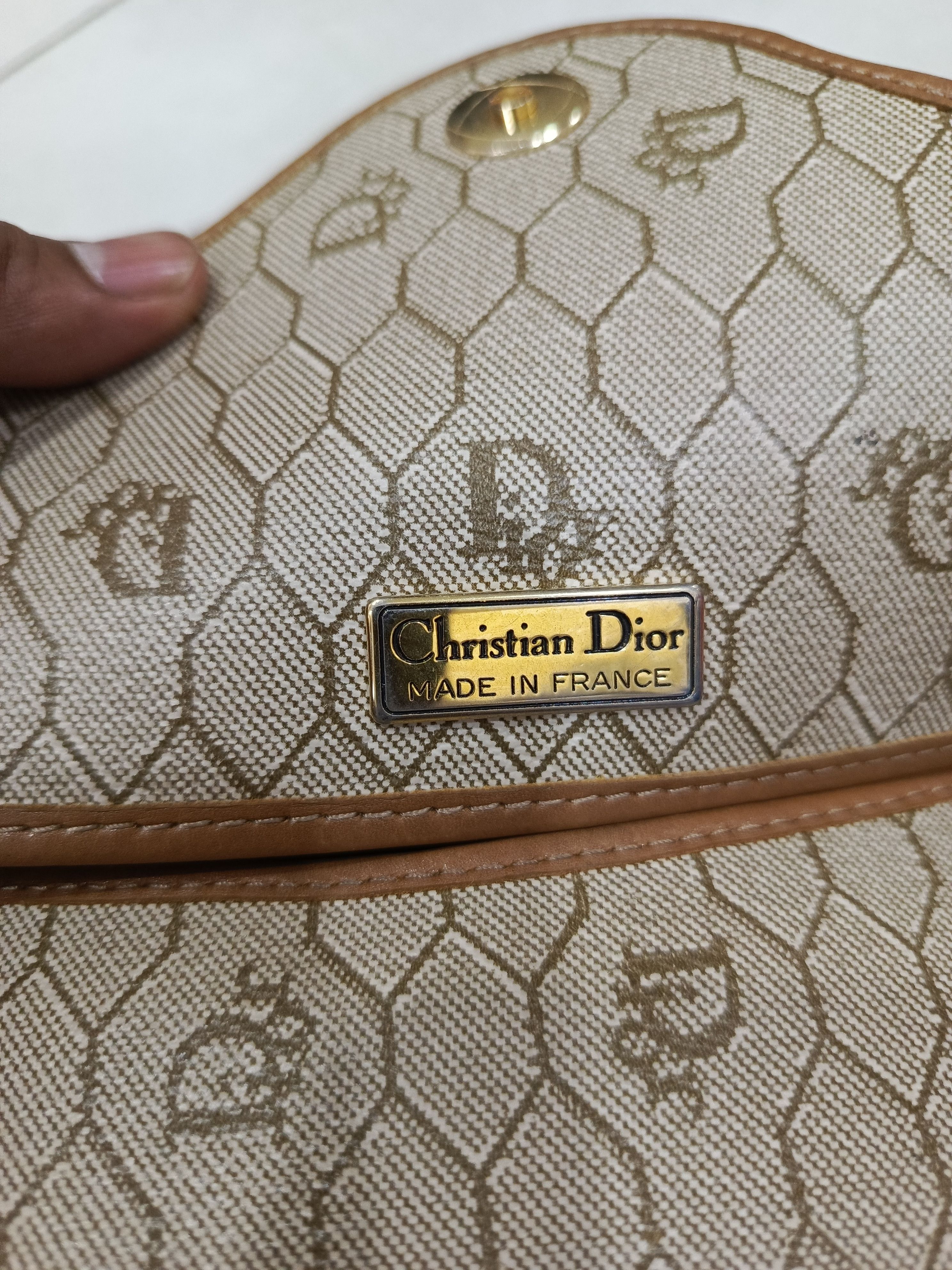 Dior Dior Leather Shoulder Bag Auth Beige Medium Women France Size ONE SIZE - 9 Thumbnail