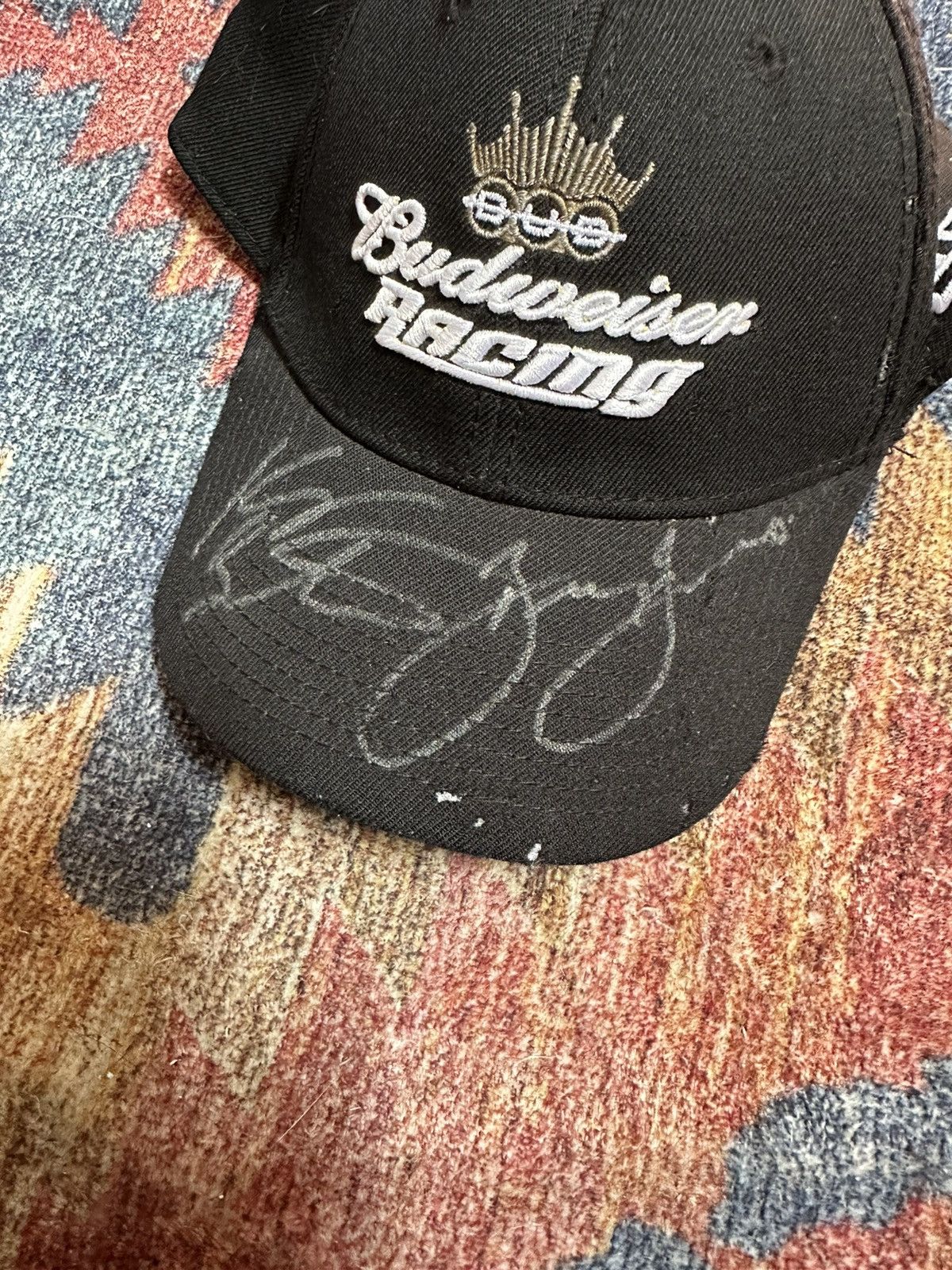 Designer × Vintage Signed Y2K Budweiser racing fitted hat Size ONE SIZE - 3 Thumbnail