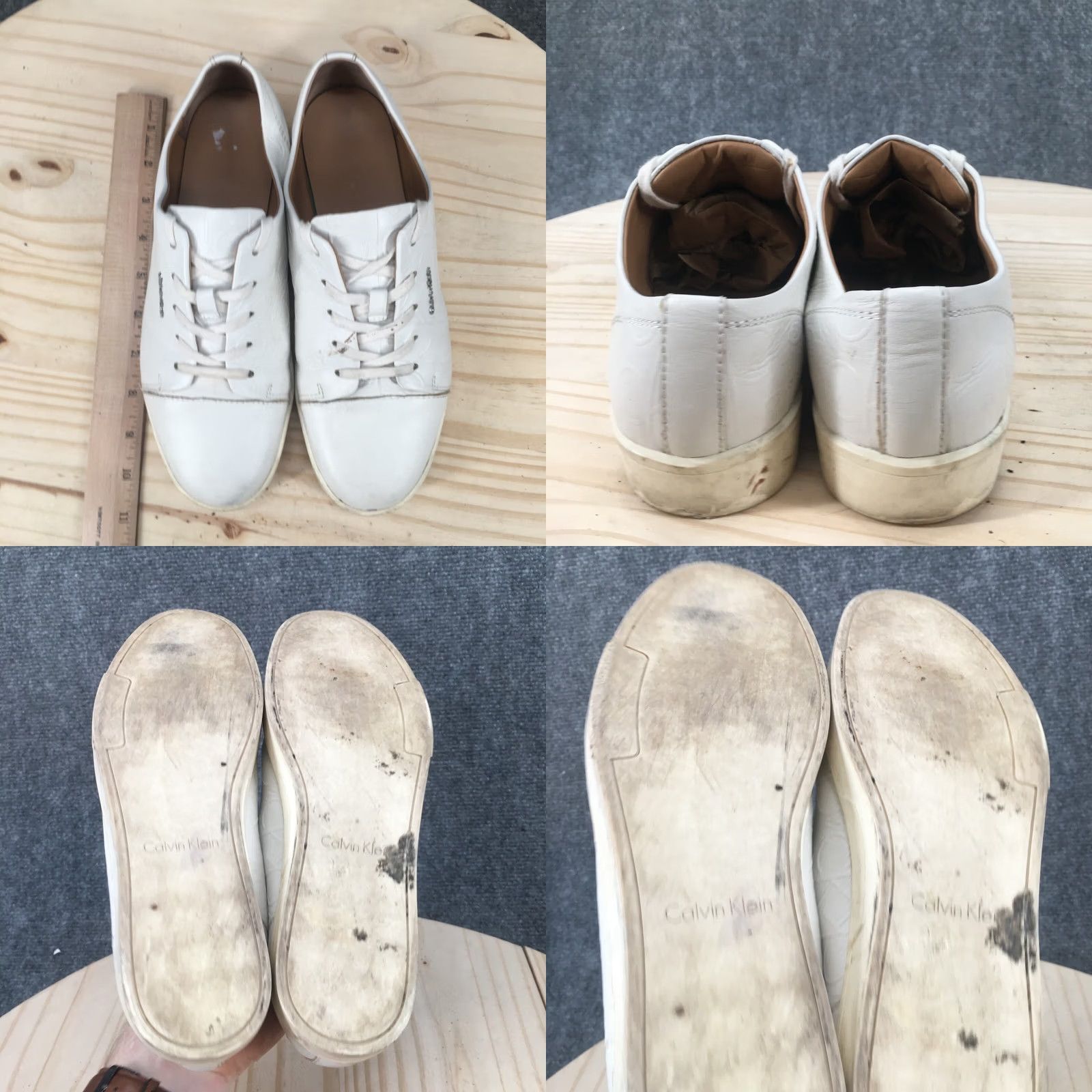 Calvin Klein Calvin Klein Shoes Womens 8.5 Imilia Low Top Lace Up Sneakers White Faux Leather Sneaker Casual Womens Size M / US 6-8 / IT 42-44 - 8 Thumbnail