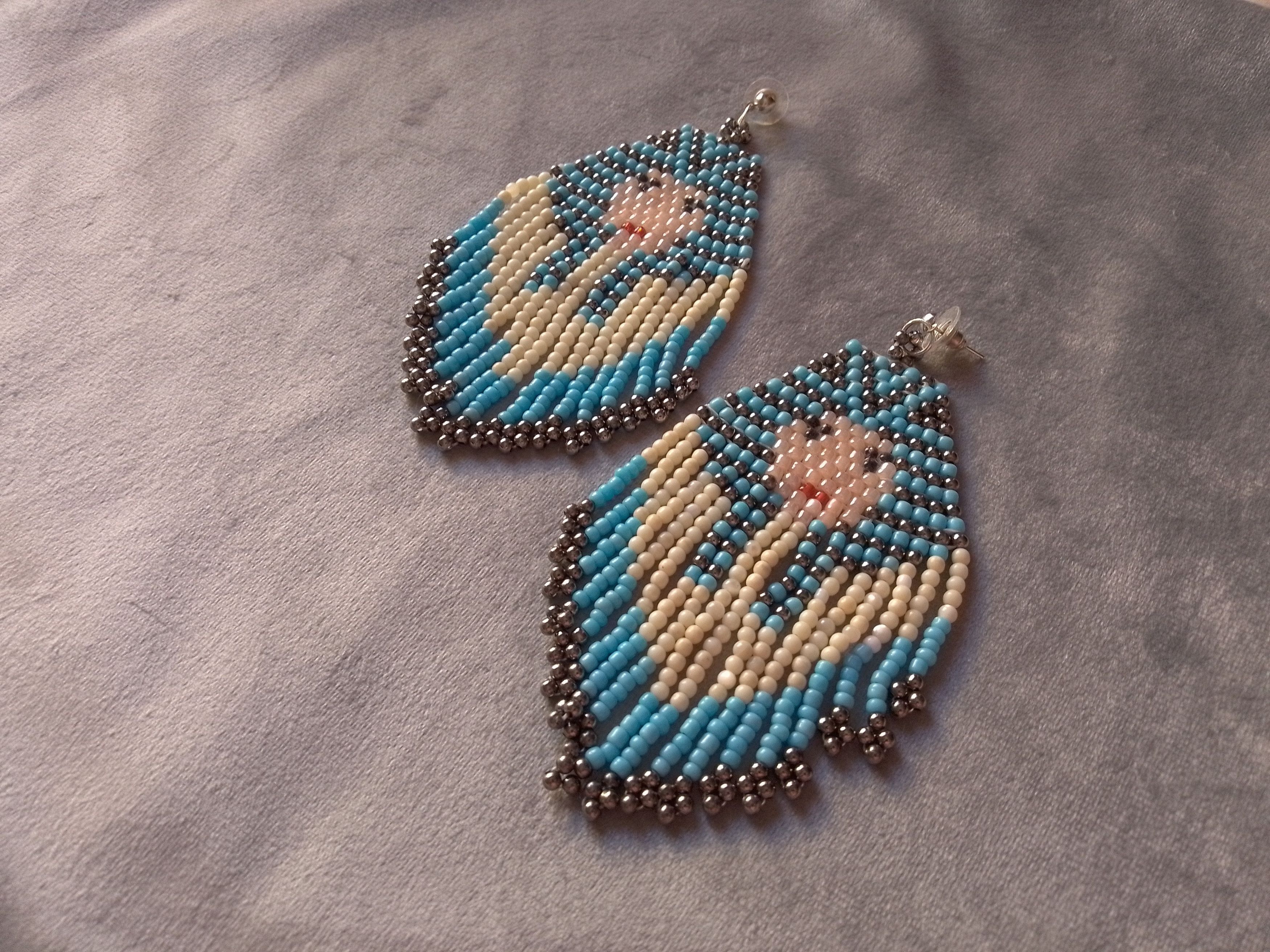 Handmade Earrings Bangs Cleopatra Ethnic Egyptian Extra Long Size ONE SIZE - 2 Thumbnail