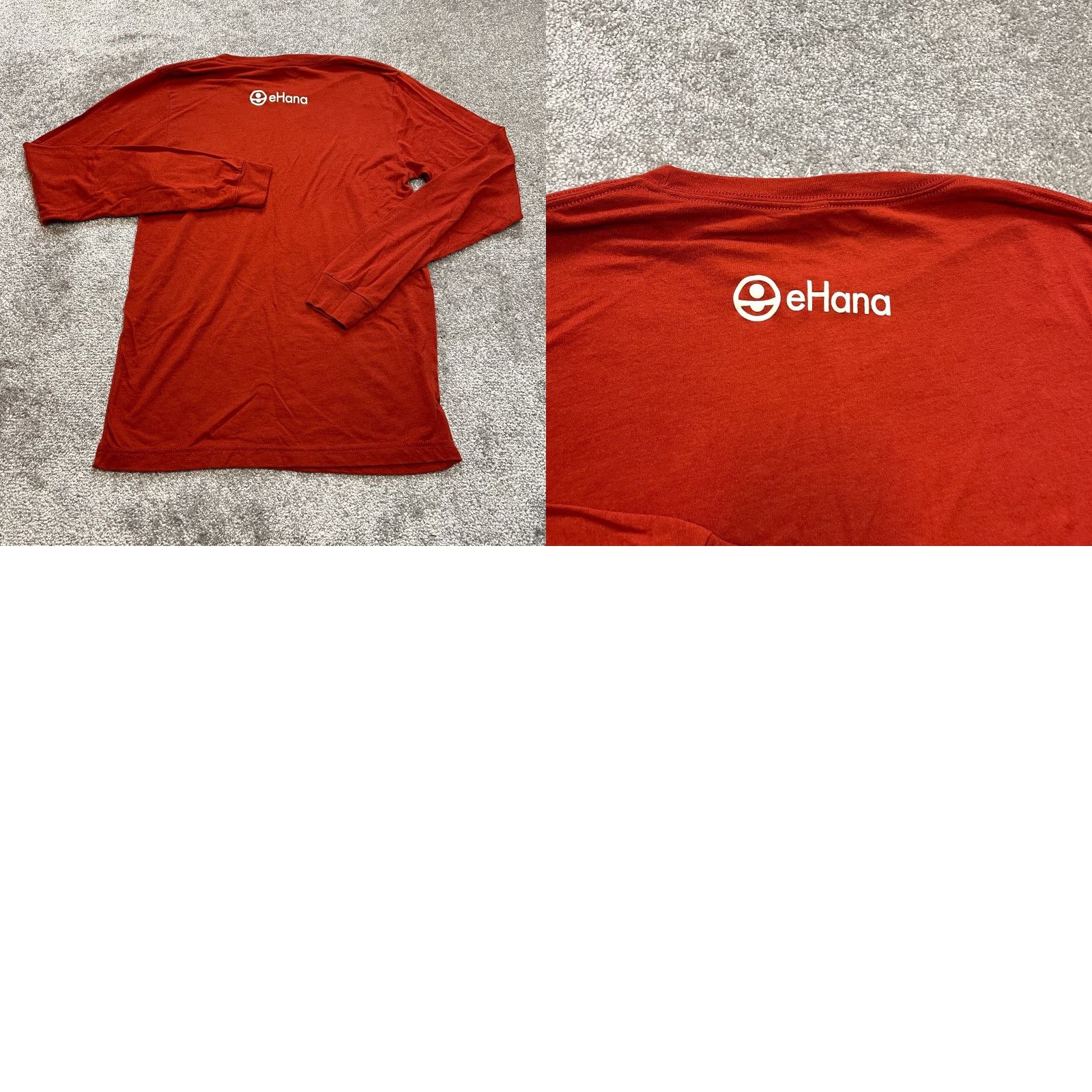 Vintage Bella + Canvas Shirt Unisex Adults S Orange Long Sleeve Crew Neck Hawaiian Logo 90s Theme All Seasons Logo No N/A Size US S / EU 44-46 / 1 - 8 Thumbnail
