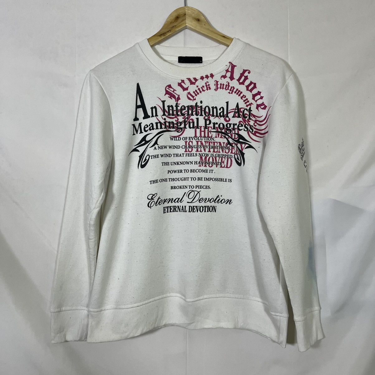 If Six Was Nine Y2K WORDING POEM LONG SLEEVE TEE Size US M / EU 48-50 / 2 - 1 Thumbnail