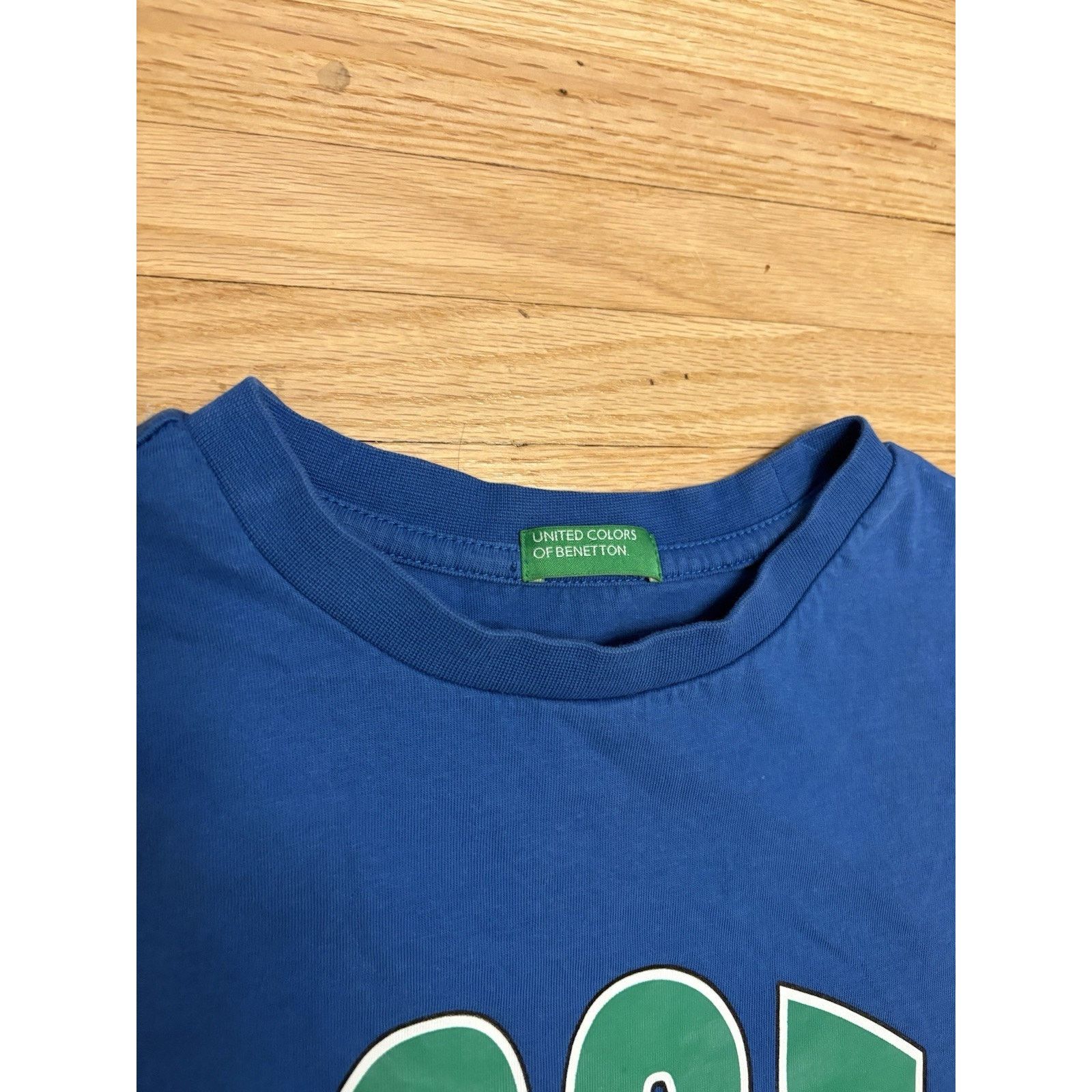 United Colors Of Benetton United Colors Of Benetton T Shirt Mens S Blue Cotton Size US XS / EU 42 / 0 - 4 Thumbnail