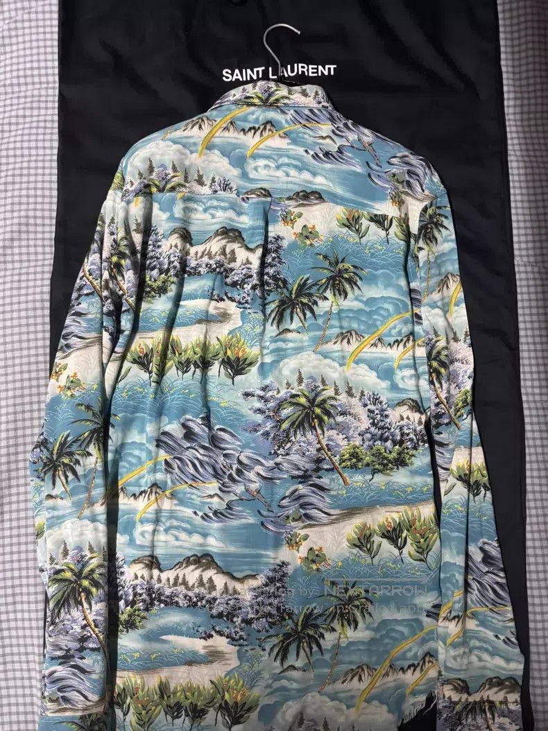 Saint Laurent Paris Saint Laurent Paris Palm Tree Wave Pattern Shirt i Size US XXS / EU 40 - 2 Thumbnail