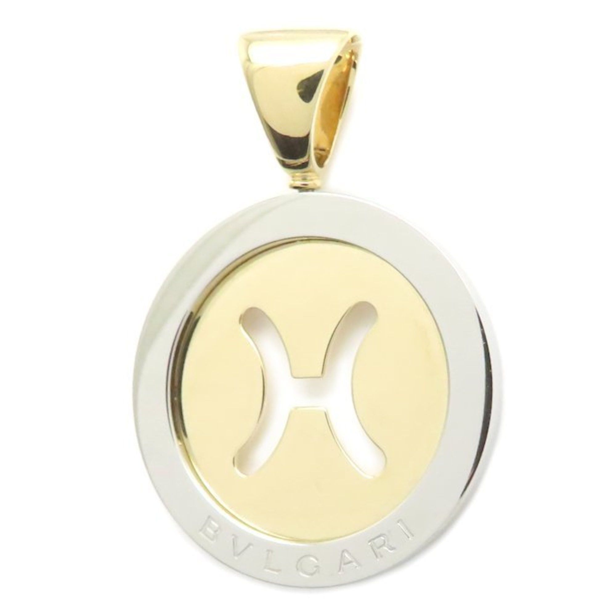 Bvlgari BVLGARI Tondo Pendant Top, Horoscope, Pisces Zodiac Sign, 18K Yellow Gold x Stainless Steel, Women's, 295215 Size ONE SIZE - 1 Thumbnail