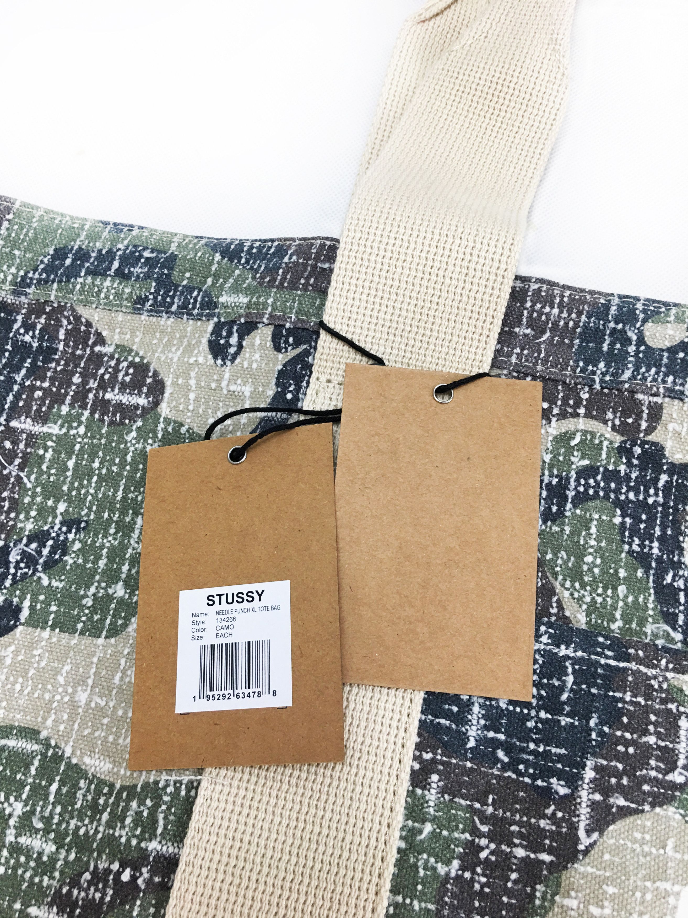Stussy Needle Punch Faded Camouflage XL Tote Bag