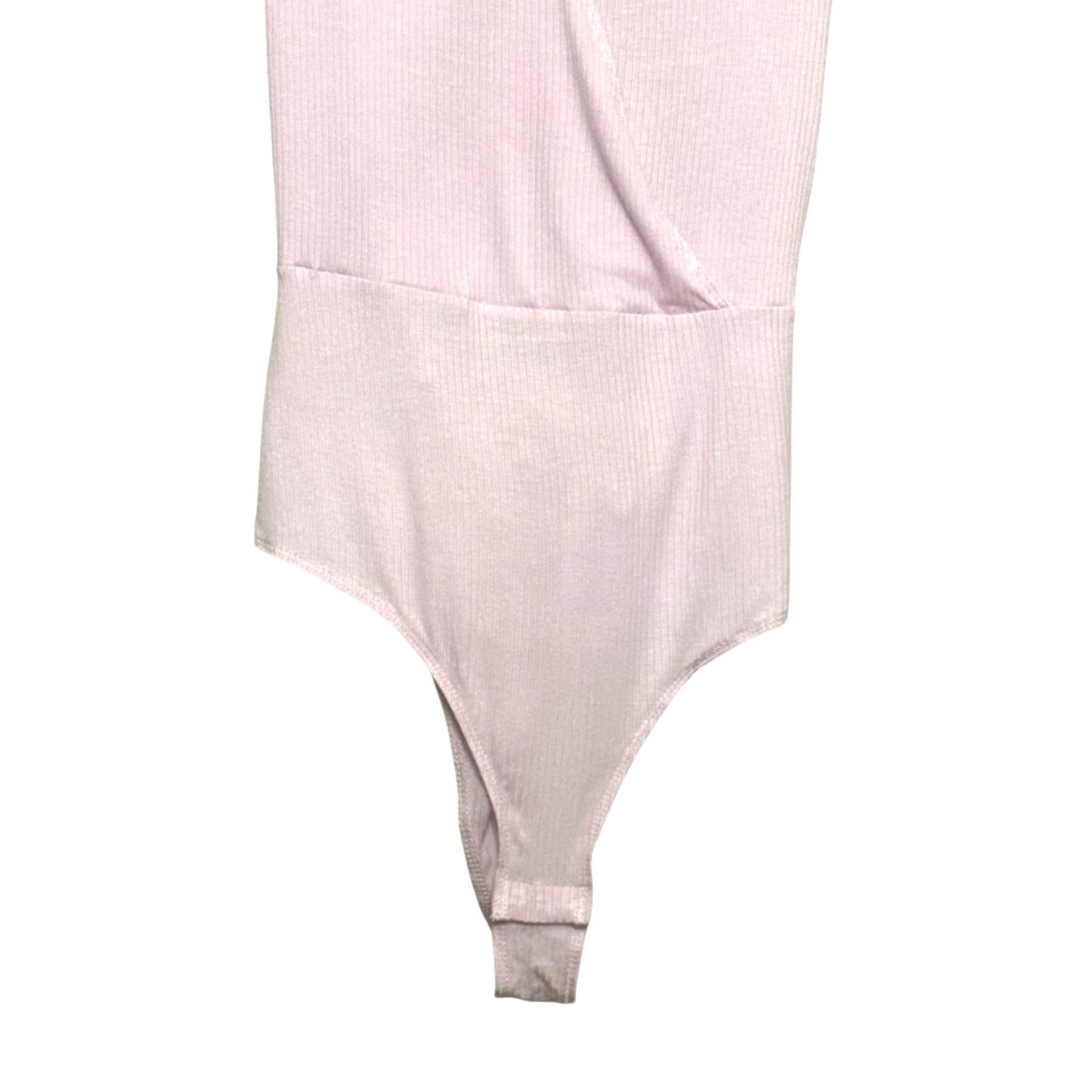Other BCBGeneration Bodysuit Surplice Front Ribbed Tie Pink S NWOT Size S / US 4 / IT 40 - 4 Thumbnail