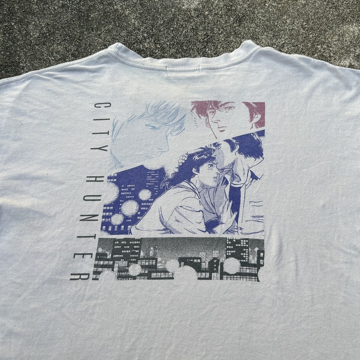 Anime Vintage One piece Monkey D. Luffy Thrashed Sun Faded Size US M / EU 48-50 / 2 - 2 Thumbnail