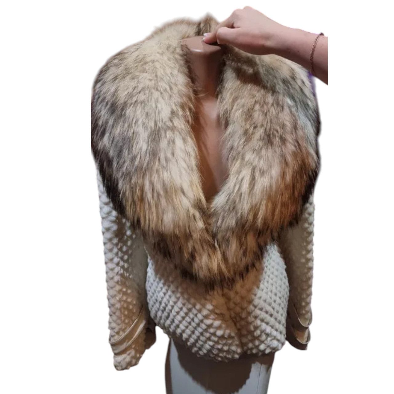 Other Raccoon and rabbit natural fur coat sz S Size S / US 4 / IT 40 - 1 Thumbnail