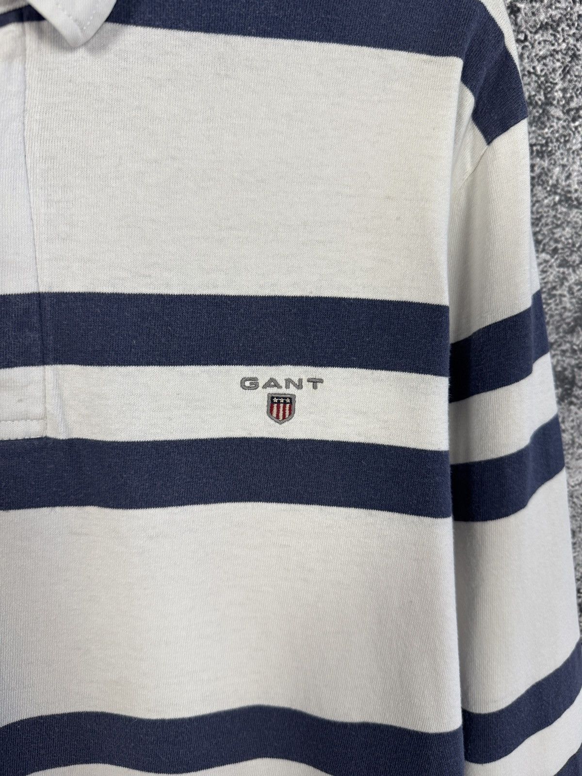 Gant Gant Vintage Rugby Shirt Striped Long Sleeve Polo Crest Logo Size US L / EU 52-54 / 3 - 6 Thumbnail