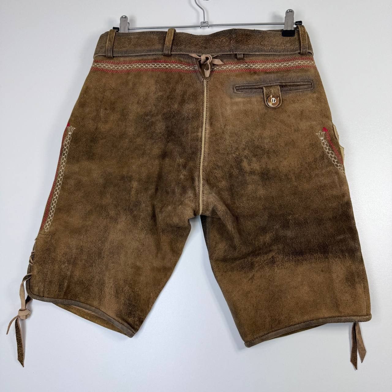 Other Country Line Traditional Lederhosen Leath Bavarian Shorts 46 Size US 30 / EU 46 - 8 Thumbnail