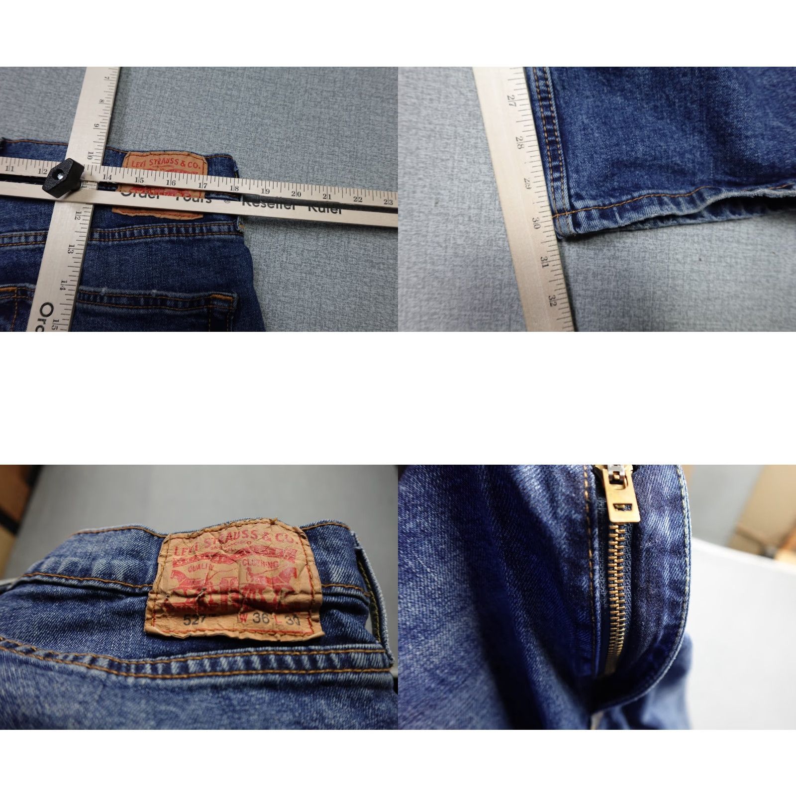 Levi's Levi's 527 Jeans Slim Mens 36x30 Blue Dark Wash Bootcut Denim Slim Regular XS? Size US 36 / EU 52 - 8 Thumbnail