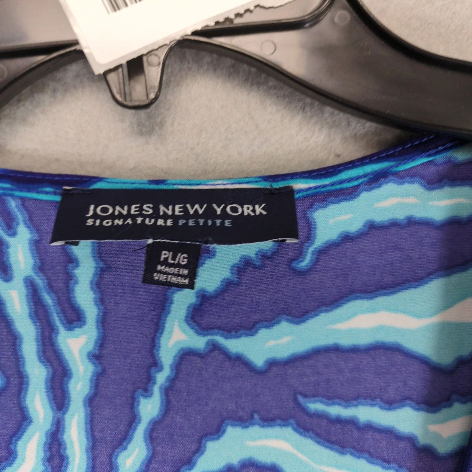 Jones New York Jones New York Signature Blue Wave V-Wrap Mini Dress L Pet Size L / US 10 / IT 46 - 10 Thumbnail