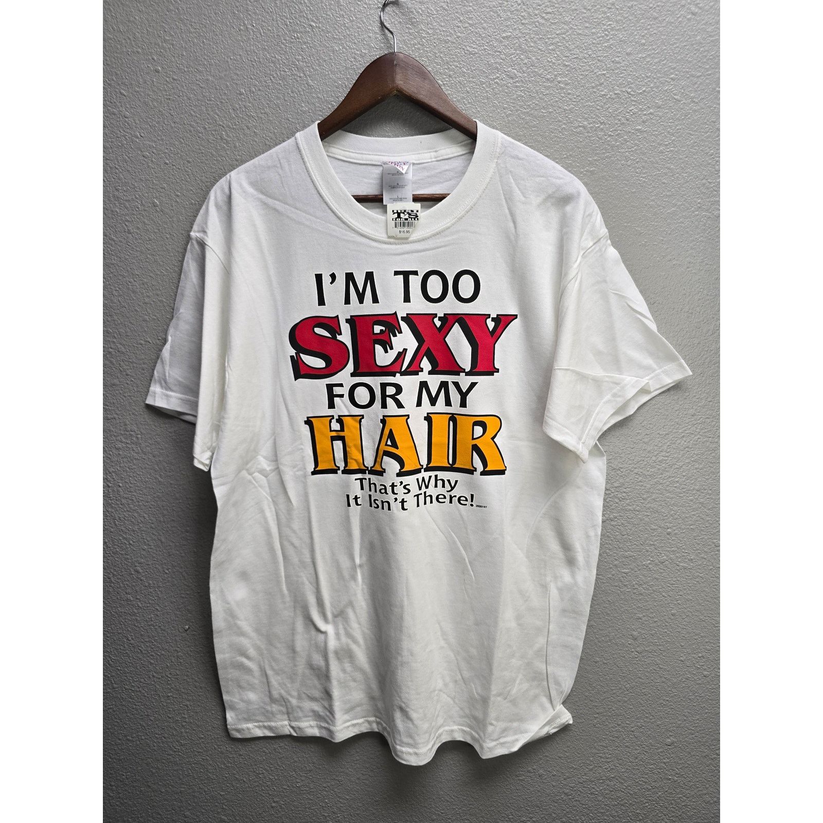 Gildan Vintage Funny Shirt Baldness Humor Bald Pride White L Tee Size US L / EU 52-54 / 3 - 1 Thumbnail