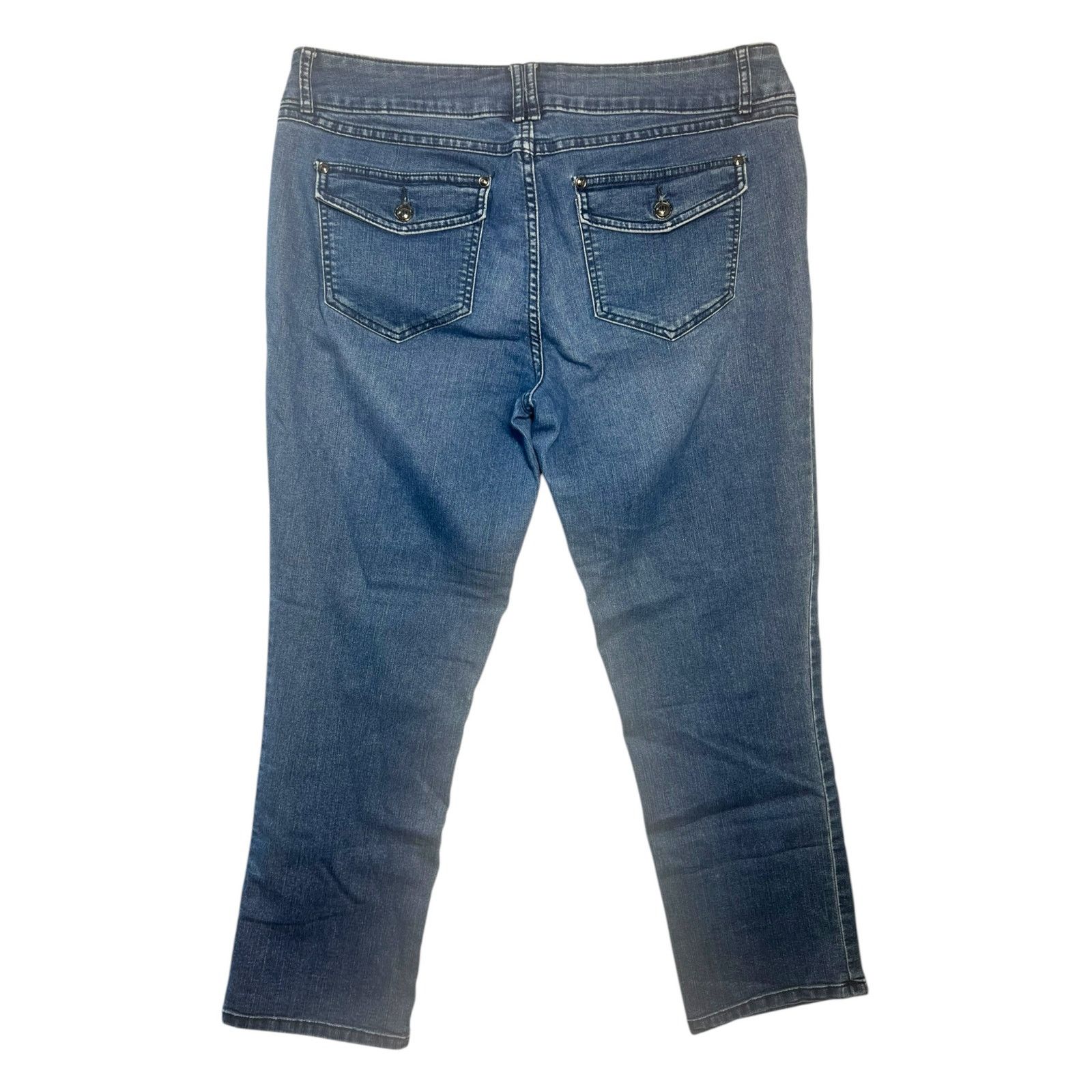 Other ELLE Mid Rise Straight Leg Jeans Blue Denim Womens Size 10 Size 32" / US 10 / IT 46 - 2 Thumbnail