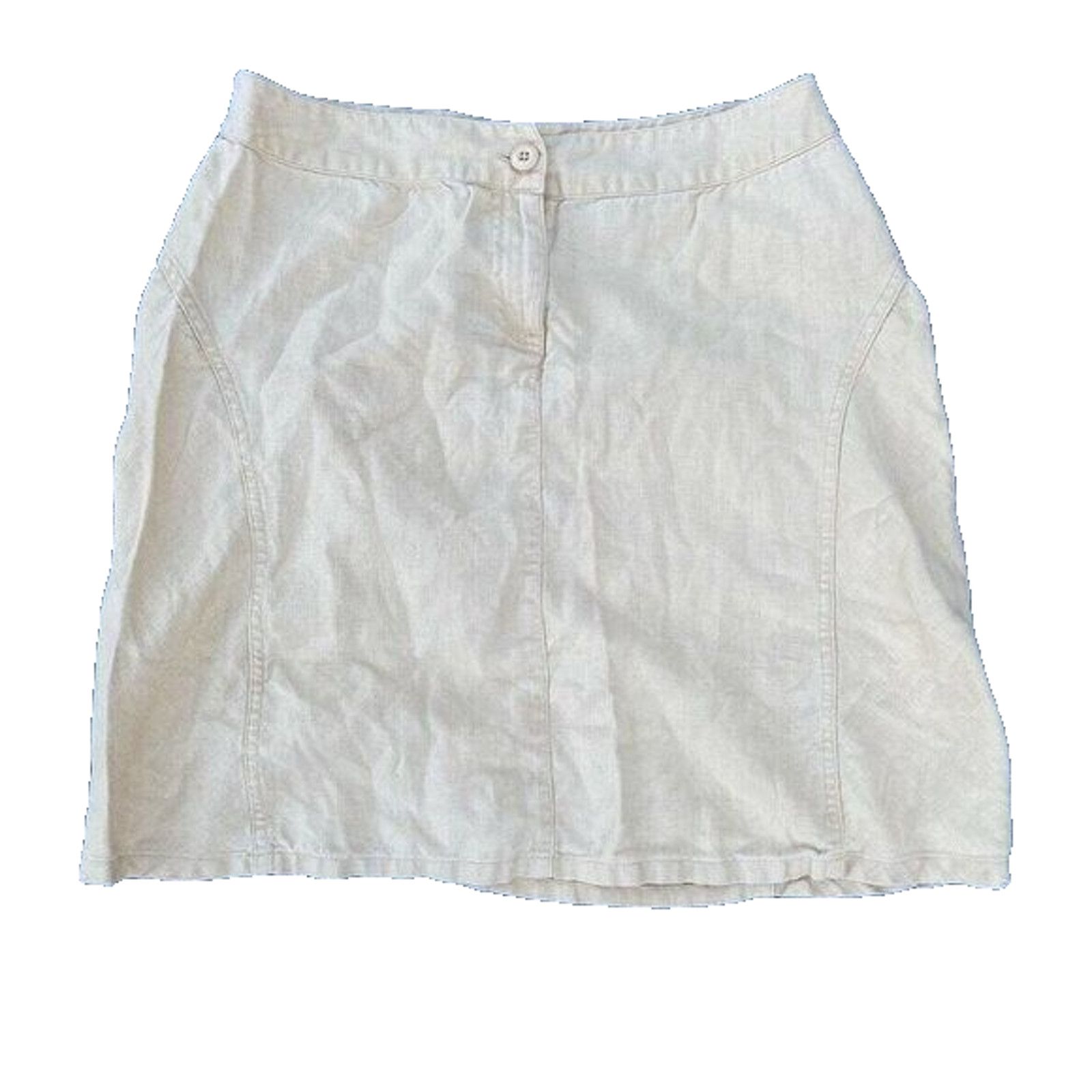Dillard's HILLARD & HANSON Light Yelo 100% Linen Pencil Size 8 A000285 Size 30" / US 8 / IT 44 - 1 Thumbnail