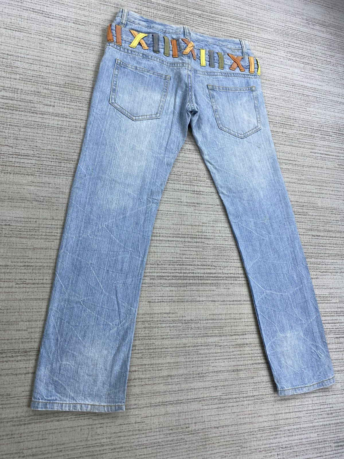 Japanese Brand Vintage Wonderland Double Waist Patchwork Denim Pants Size US 32 / EU 48 - 5 Thumbnail
