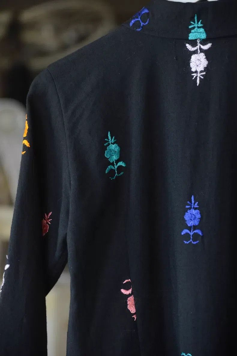 Comme des Garcons Comme Des Garcons Floral Embroidered Peter Pan Collar Jack Size M / US 6-8 / IT 42-44 - 8 Thumbnail