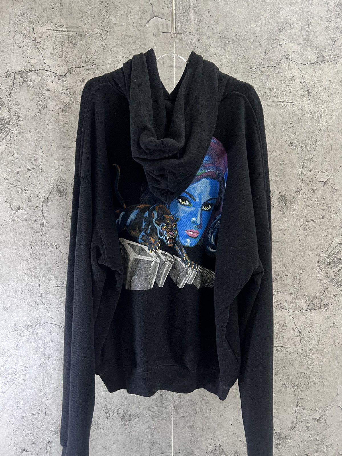 image of Off White Off-White C/o Virgil Abloh Panther Hoodie Impressionism Ss19 in Black, Men's (Size XL)