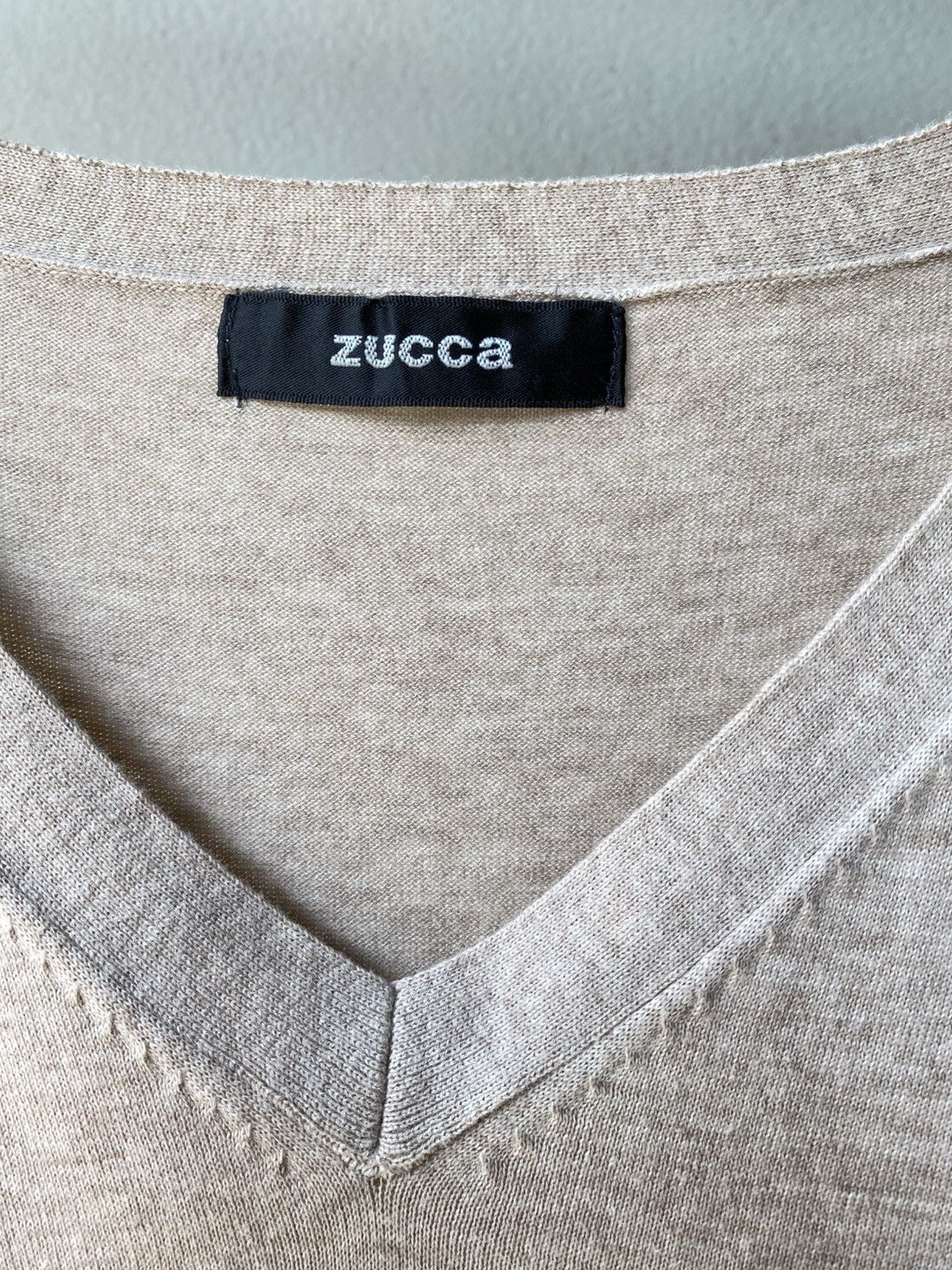 Zucca Zucca Brown V-neck T-shirt Size M / US 6-8 / IT 42-44 - 3 Thumbnail