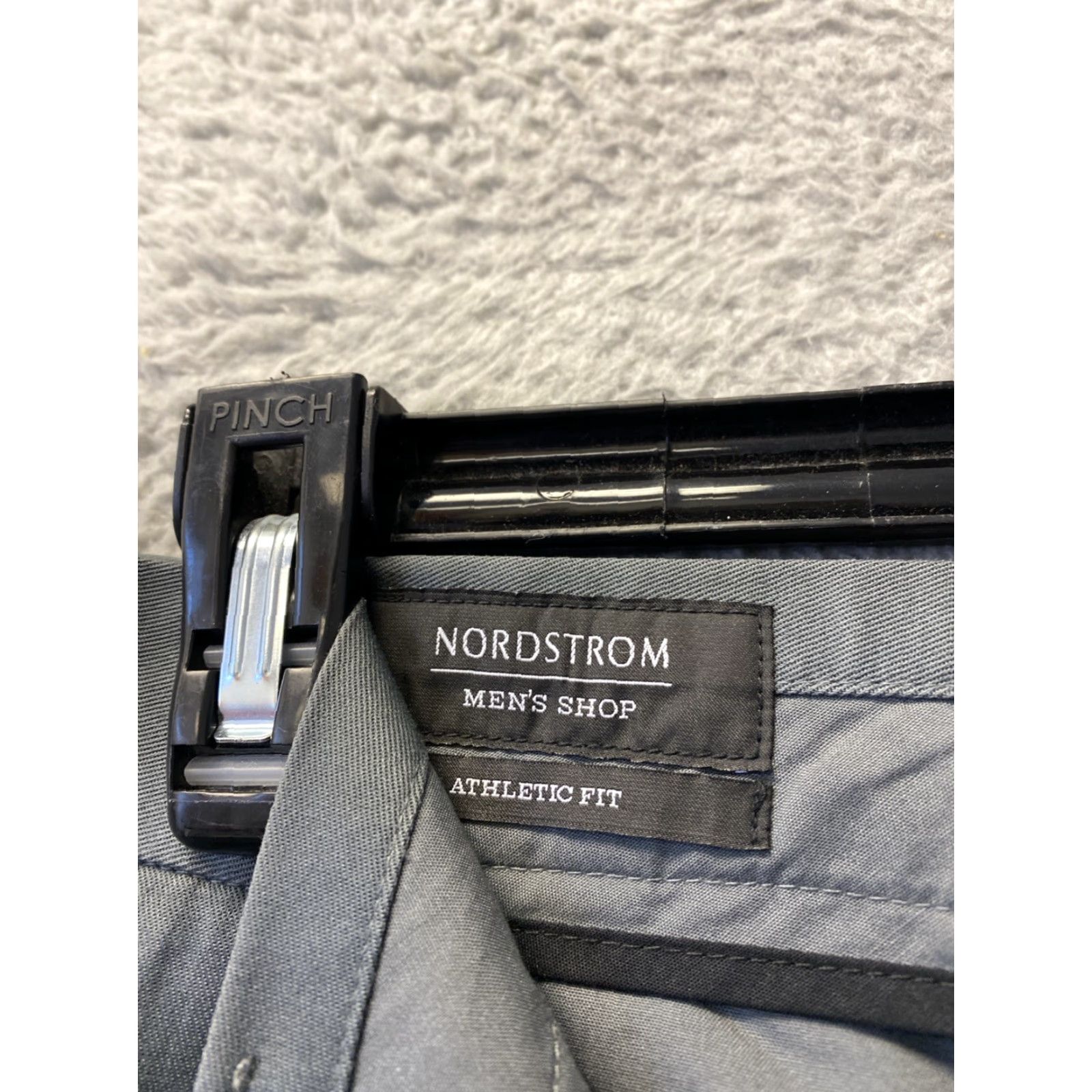 Nordstrom JOHN W. NORDSTROM VINTAGE Chino Pants Mens 36x33 Gray Flat Front Classic Preppy Casual Size US 36 / EU 52 - 4 Thumbnail