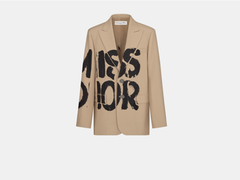 Dior o1w1db11225 451V18 Blazer in Beige/Black Size L / US 10 / IT 46 - 1 Thumbnail