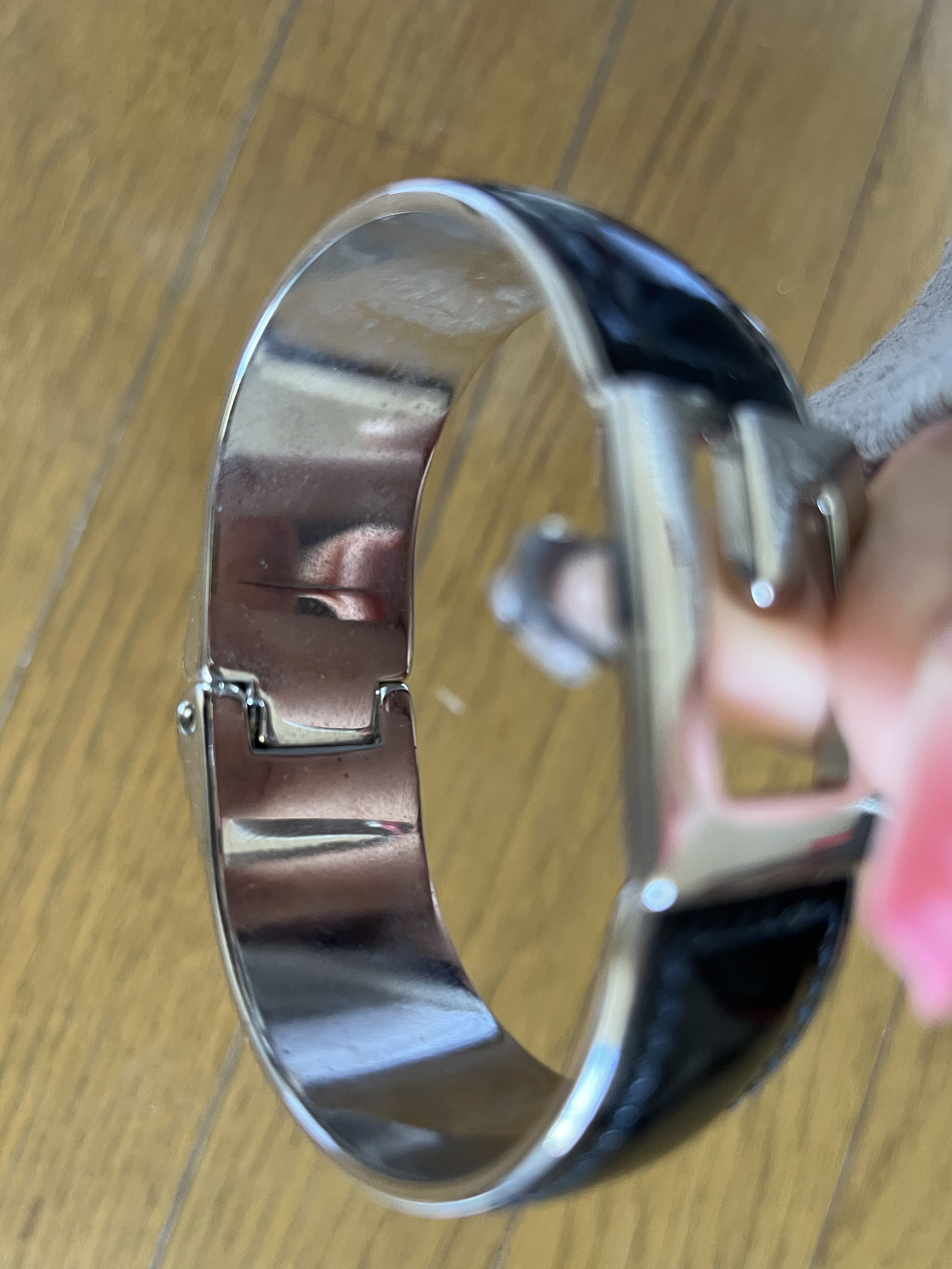 Gucci Gucci vintage silver and black leather bracelet Size ONE SIZE - 7 Thumbnail