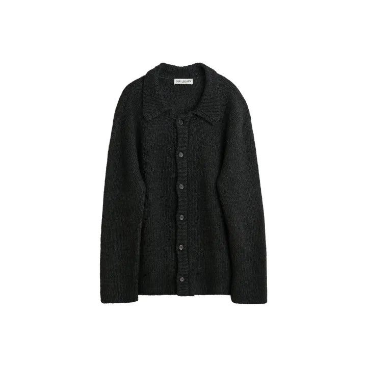 Our Legacy OUR LEGACY Black Knitted Cardigan for Men 0079 Size US L / EU 52-54 / 3 - 1 Thumbnail