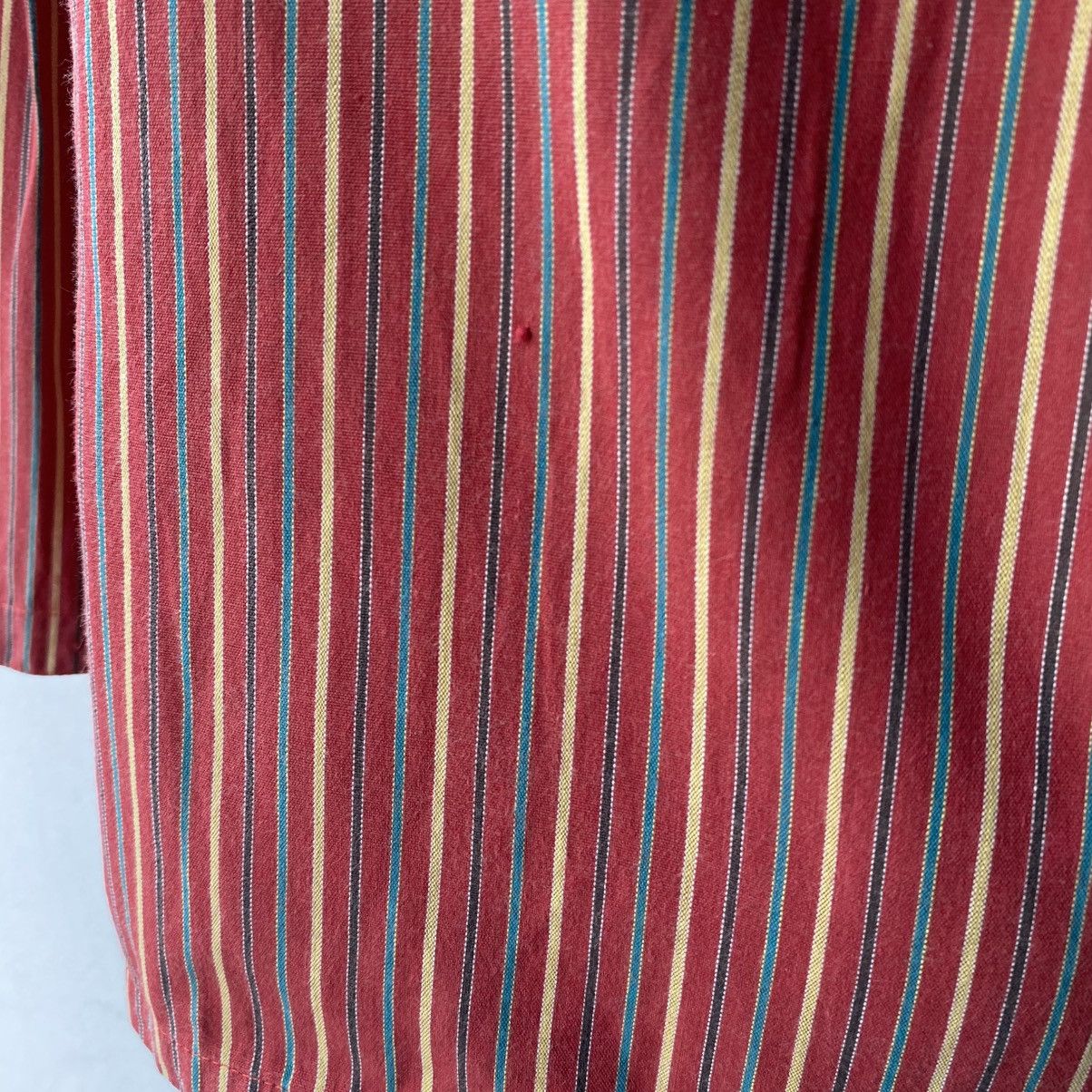Kenzo Kenzo Vivid Red Stripe Mandarin Blouse Size M / US 6-8 / IT 42-44 - 12 Thumbnail