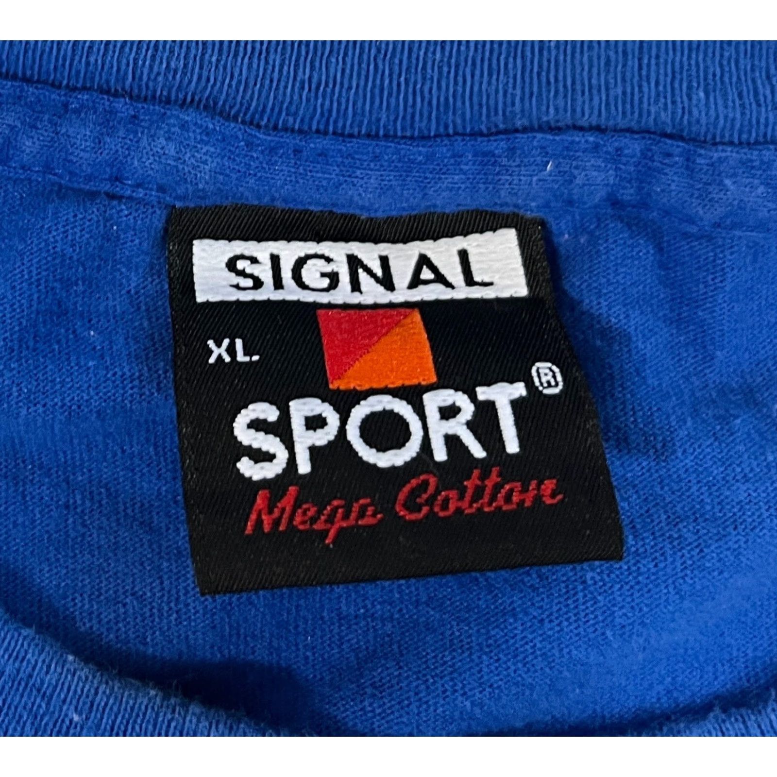 Vintage Vintage Signal Sport Superman T-Shirt Mens XL Cotton Blue 90s Comics Graphic Print Crew Neck Short Sleeve Made in USA Mega Cotton 1990s Size US XL / EU 56 / 4 - 7 Thumbnail