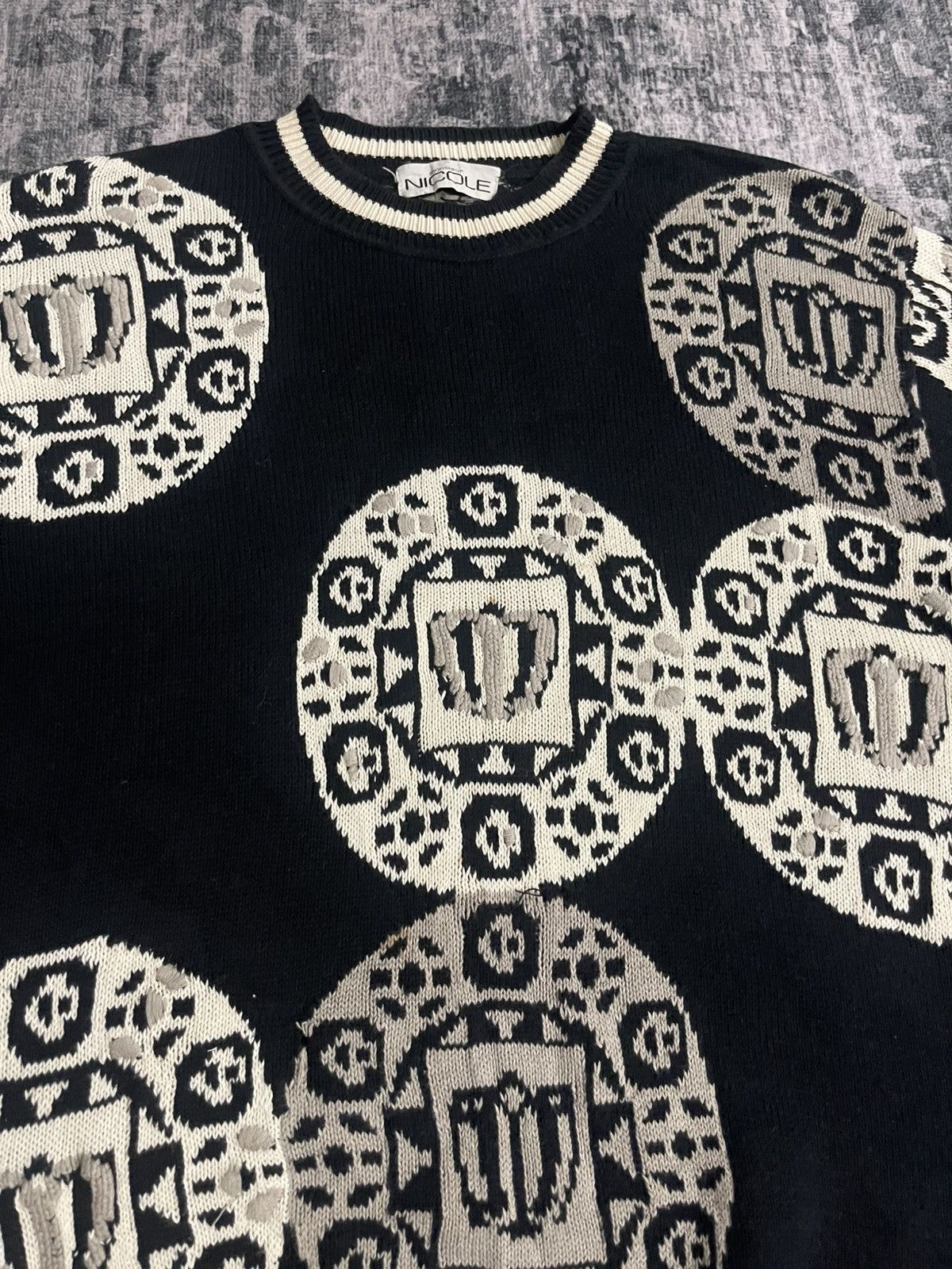 Japanese Brand Vintage Monsieur Nicole ShortSleeve Knit Size L / US 10 / IT 46 - 7 Thumbnail