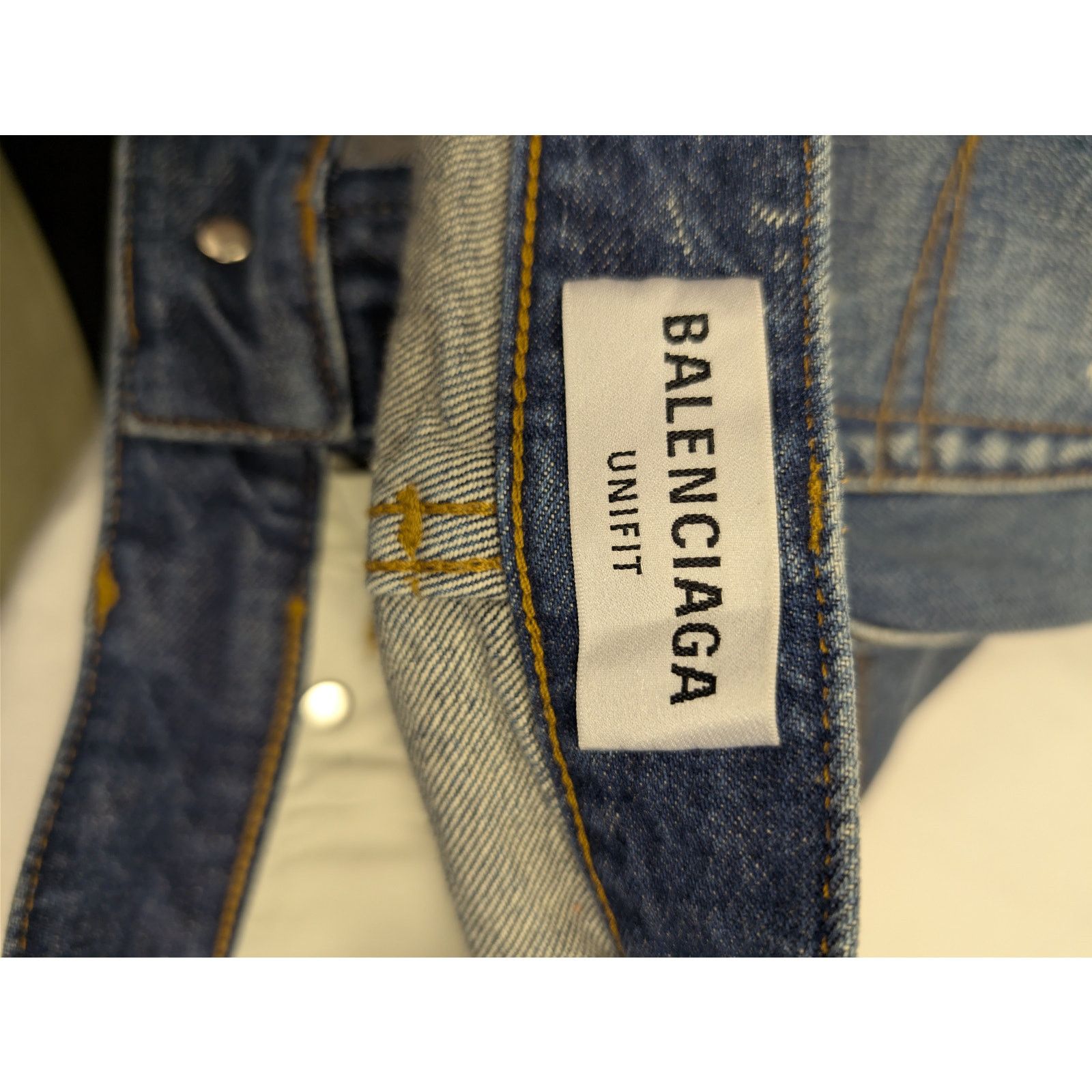 Balenciaga o1rshd1 Organic Vintage Denim Large Pants in Blue Size US 30 / EU 46 - 17 Thumbnail