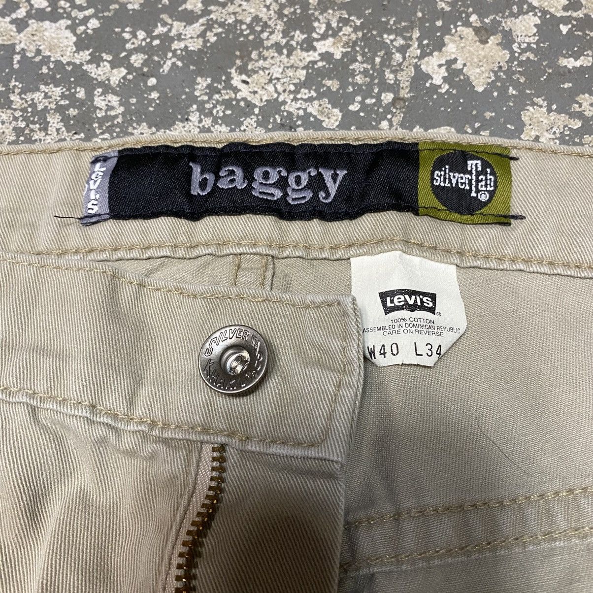 JNCO × Levi's × Vintage Vintage Levi’s Silvertab Baggy Tan Pants 90s Size US 40 / EU 56 - 3 Thumbnail